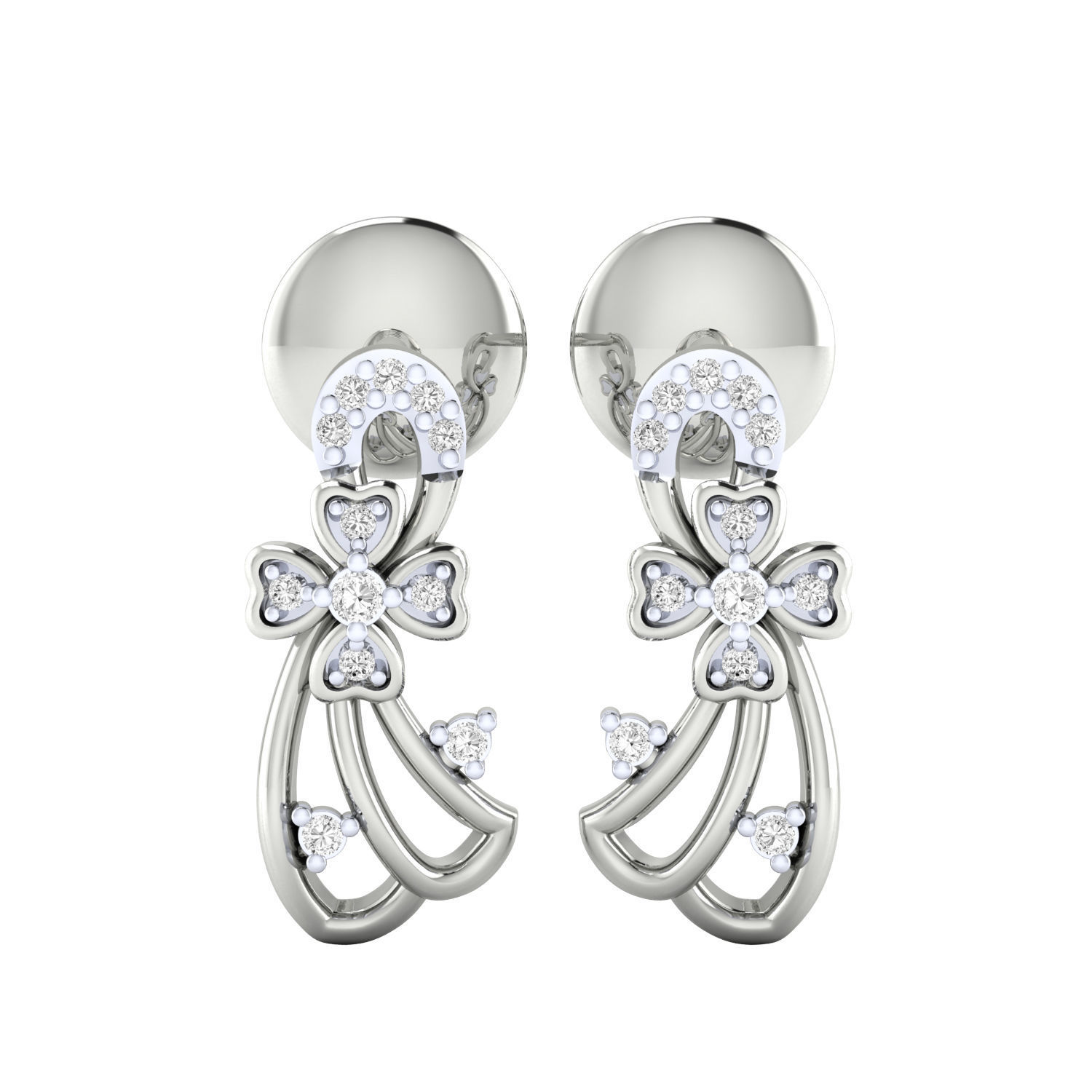 Women earrings 3dm render detail 3D print model 3D print model_9