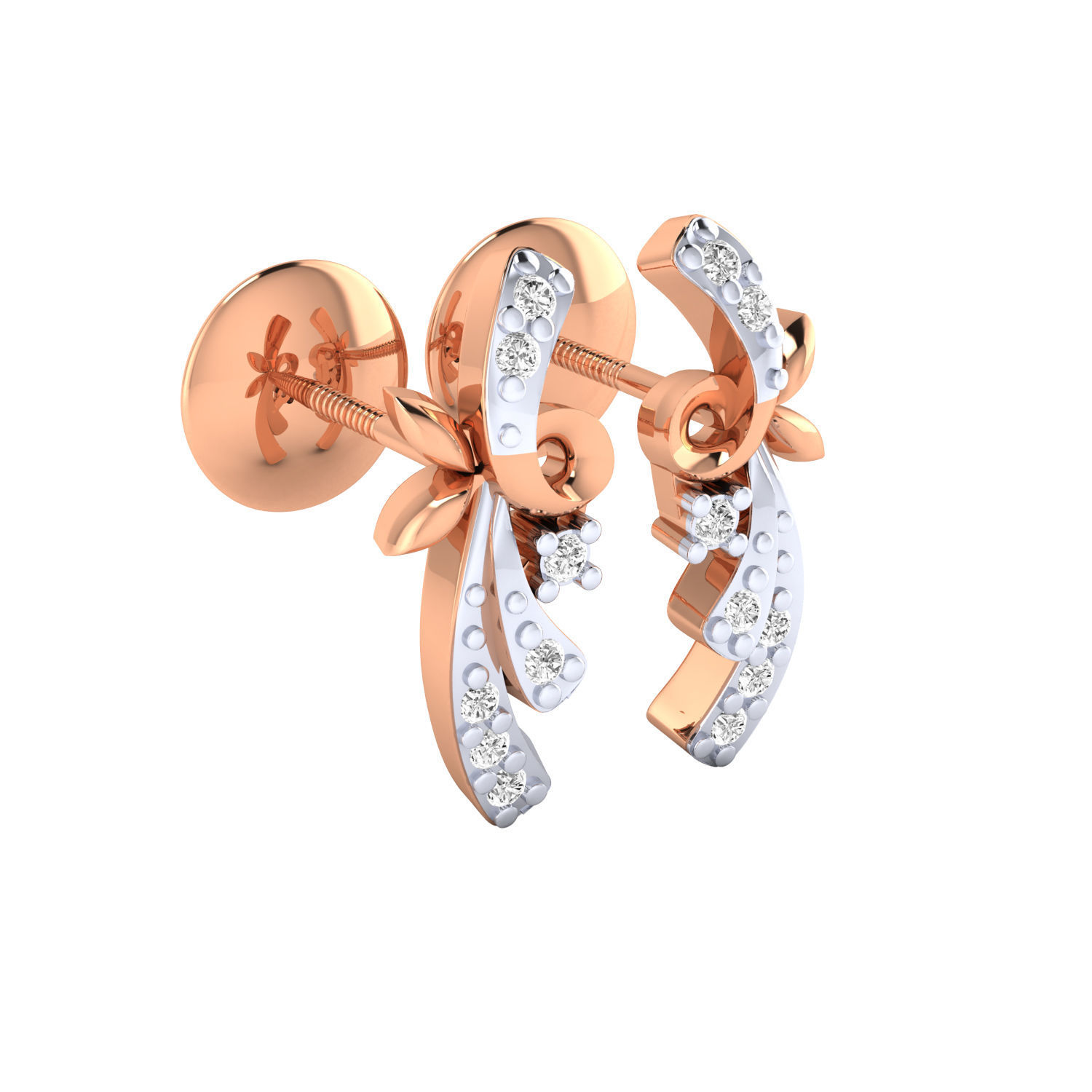 Women earrings 3dm render detail 3D print model 3D print model_5