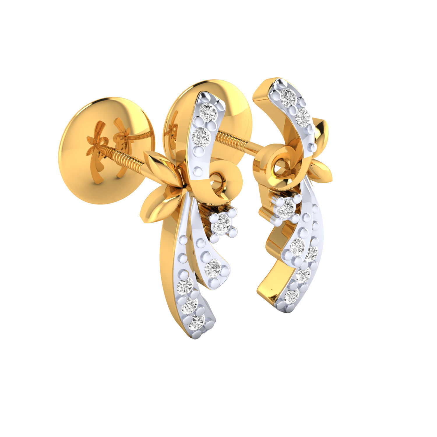 Women earrings 3dm render detail 3D print model 3D print model_4