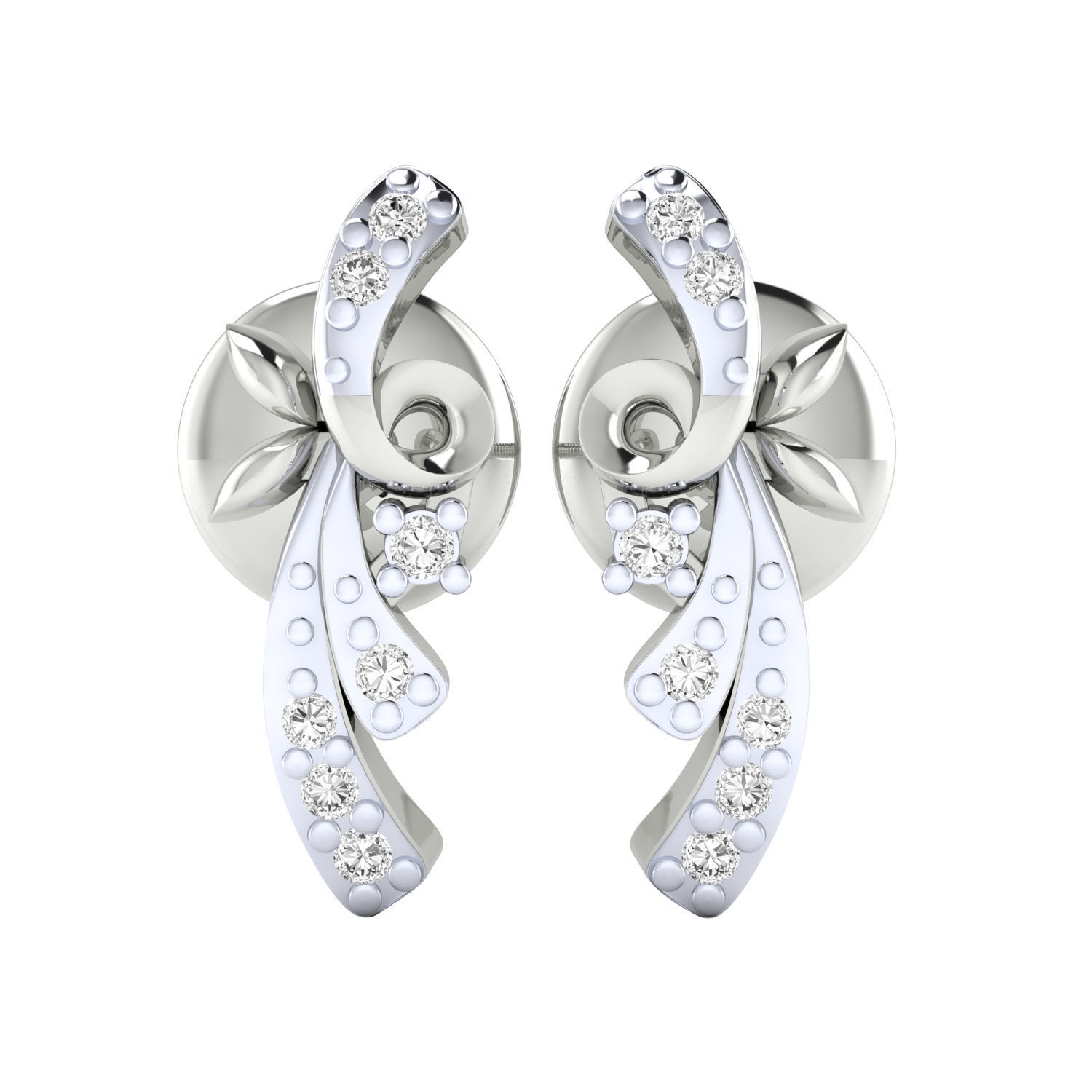 Women earrings 3dm render detail 3D print model 3D print model_2