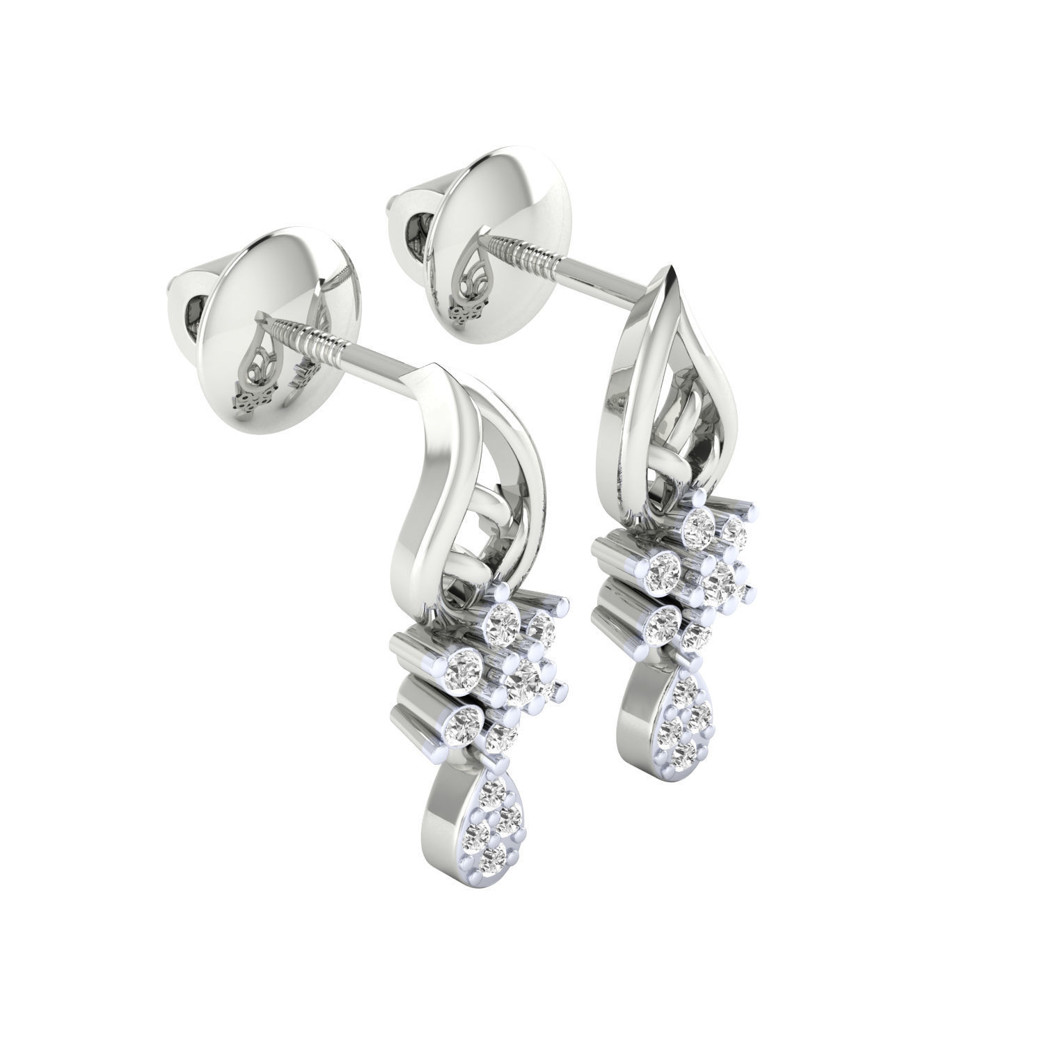 Women earrings 3dm render detail 3D print model 3D print model_2