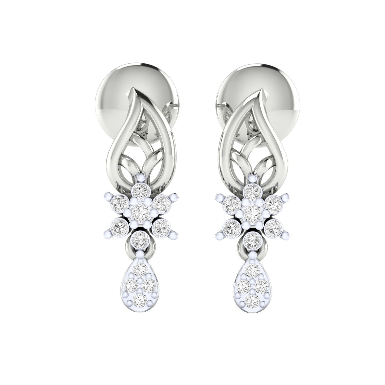 Women earrings 3dm render detail 3D print model 3D print model_13