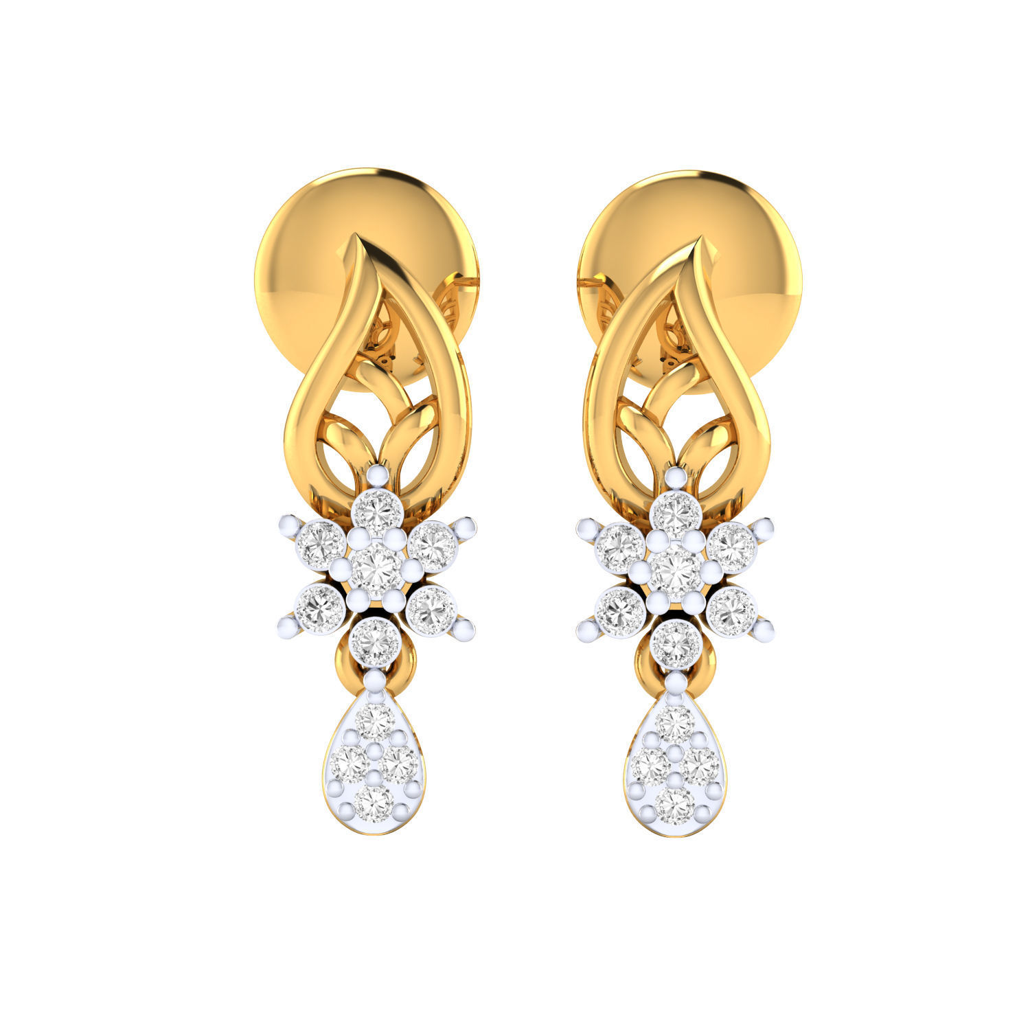 Women earrings 3dm render detail 3D print model 3D print model_14