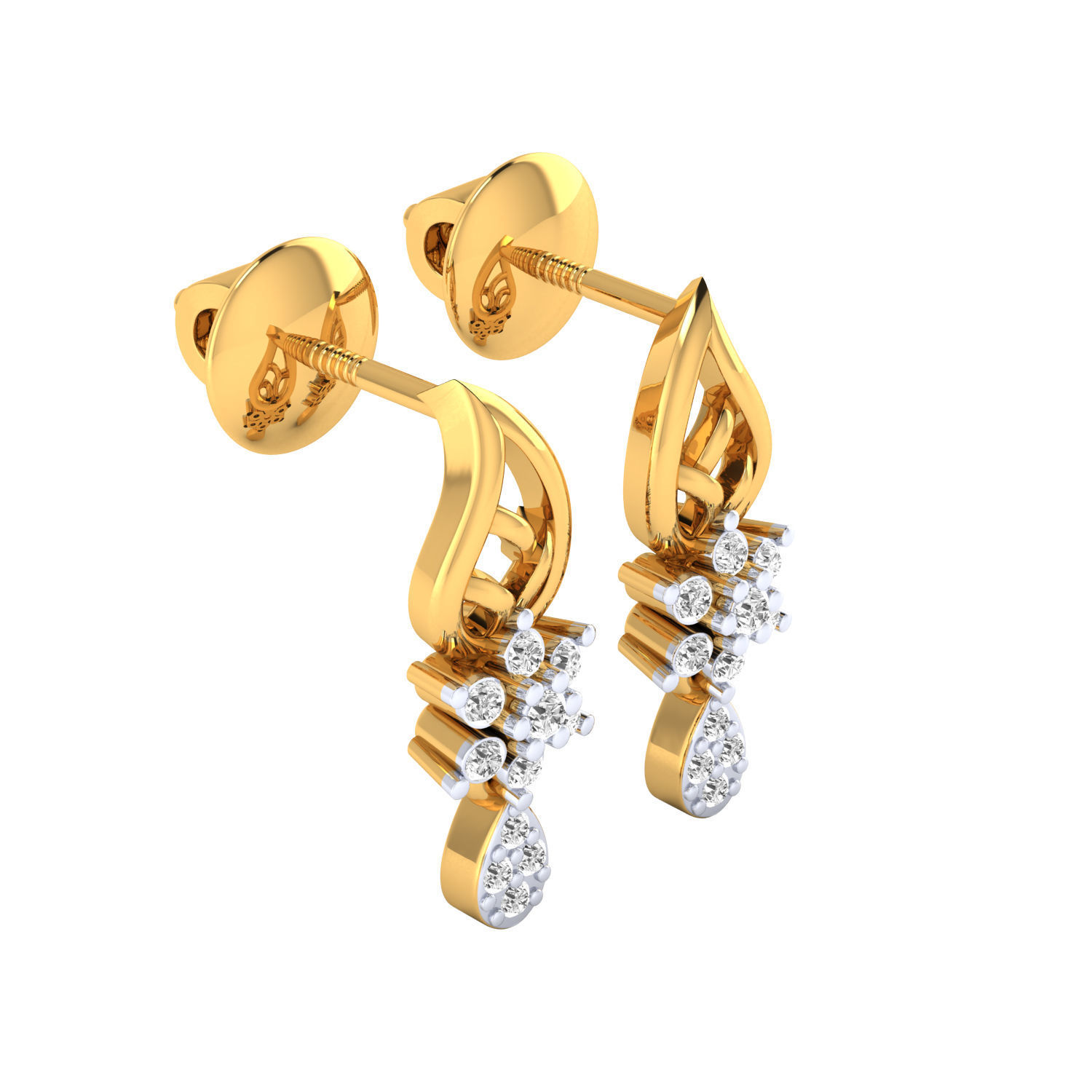 Women earrings 3dm render detail 3D print model 3D print model_3