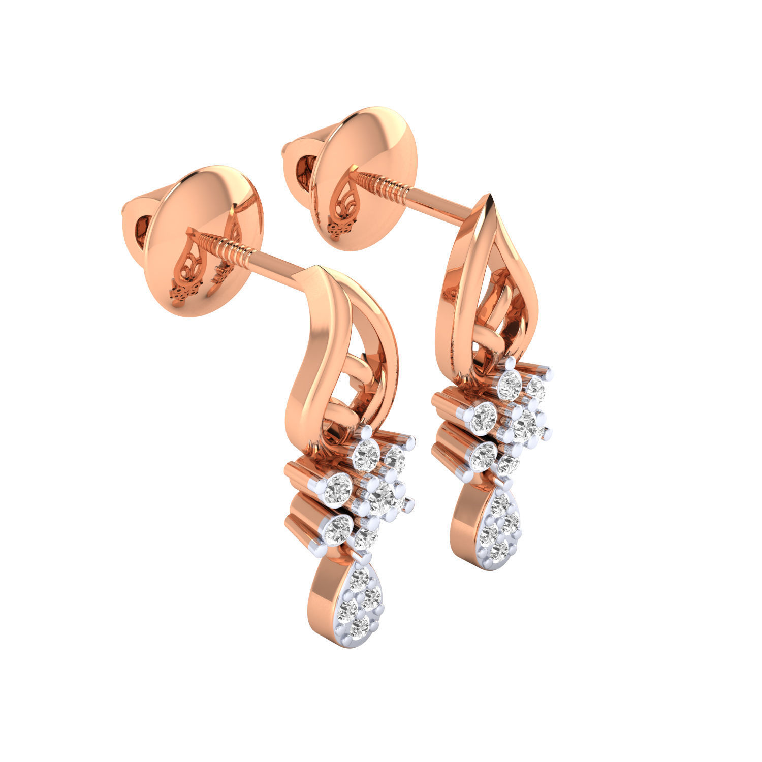 Women earrings 3dm render detail 3D print model 3D print model_1