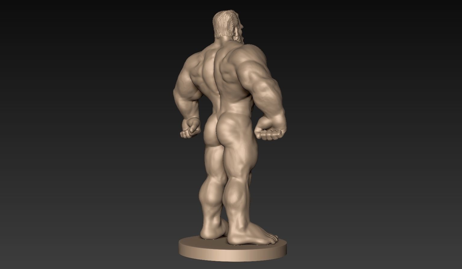Muscular Man Basemesh 3D model_6