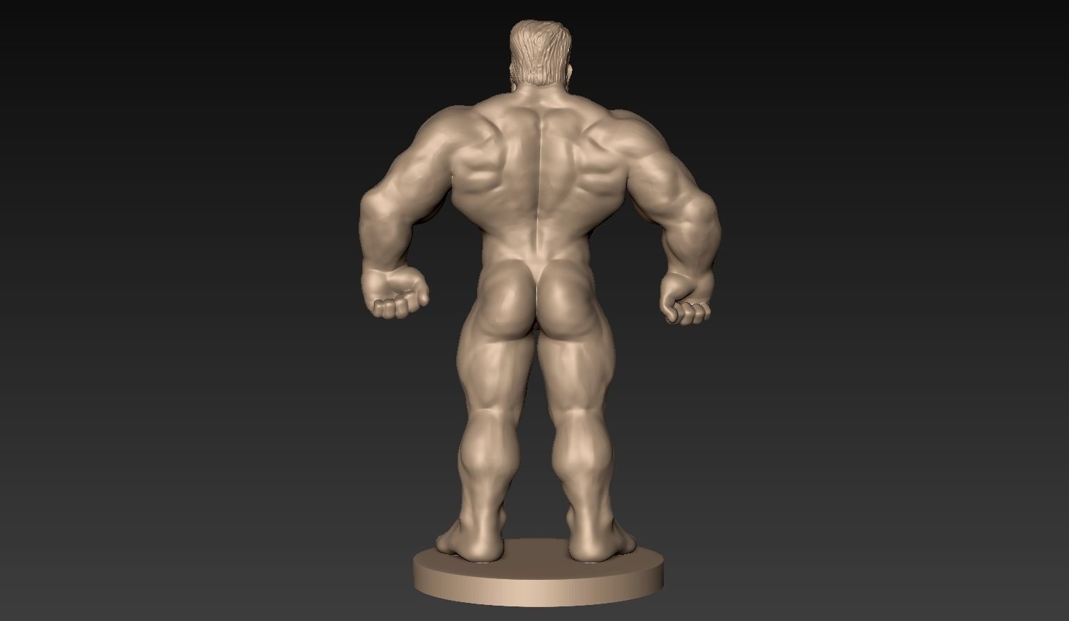 Muscular Man Basemesh 3D model_3