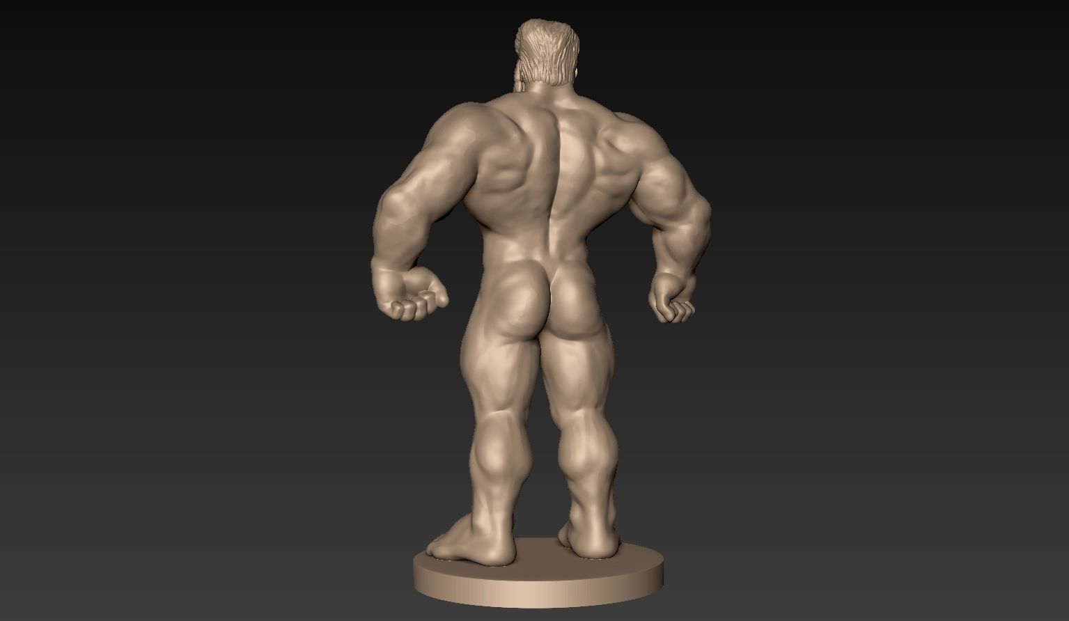 Muscular Man Basemesh 3D model_5