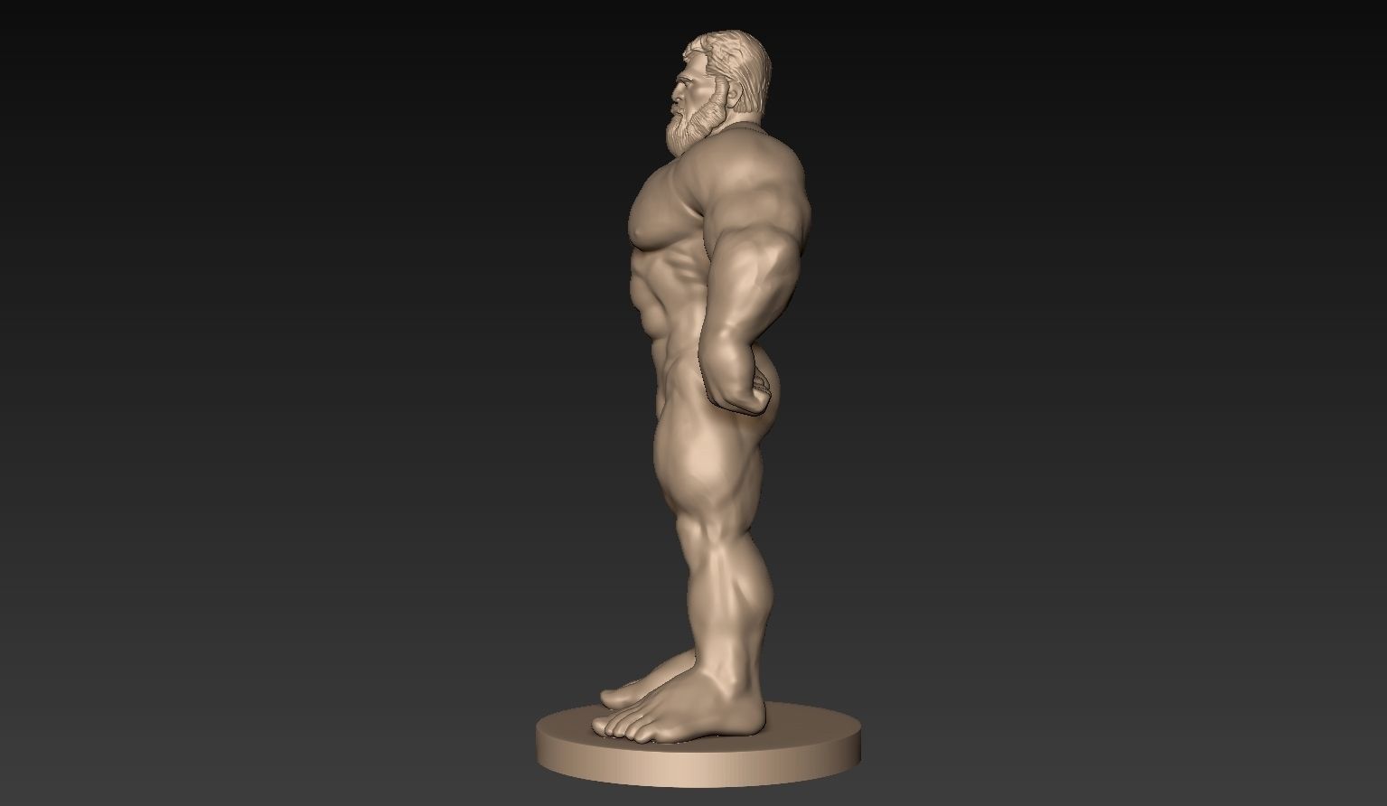 Muscular Man Basemesh 3D model_4