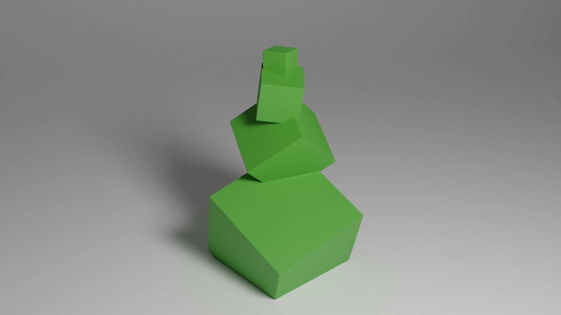 Abstract Stacked Cube Desktop Art 1 3D print model_3