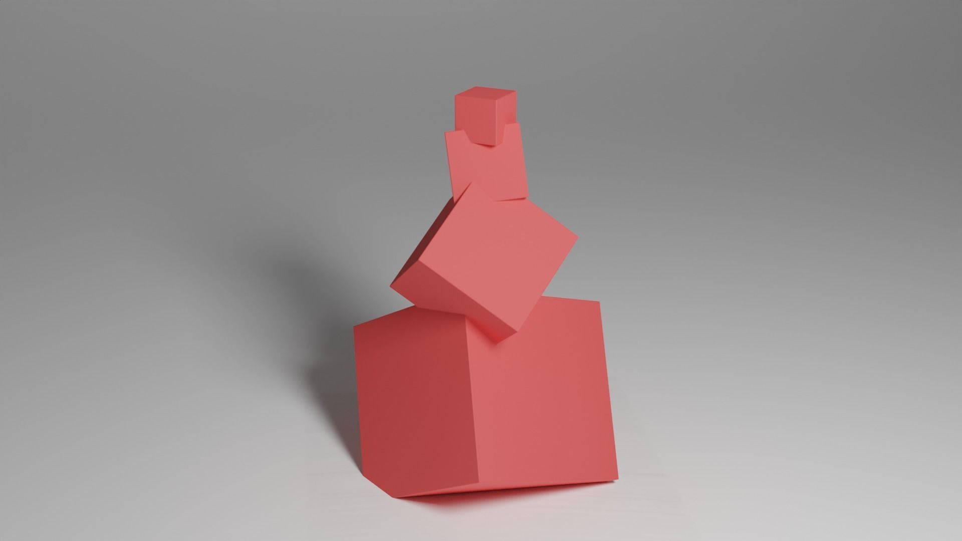 Abstract Stacked Cube Desktop Art 1 3D print model_1