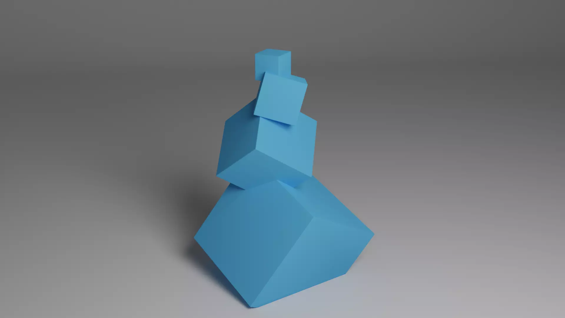 Abstract Stacked Cube Desktop Art 1 3D print model_0