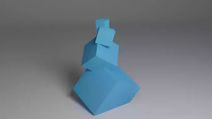 Abstract Stacked Cube Desktop Art 1 3D print model