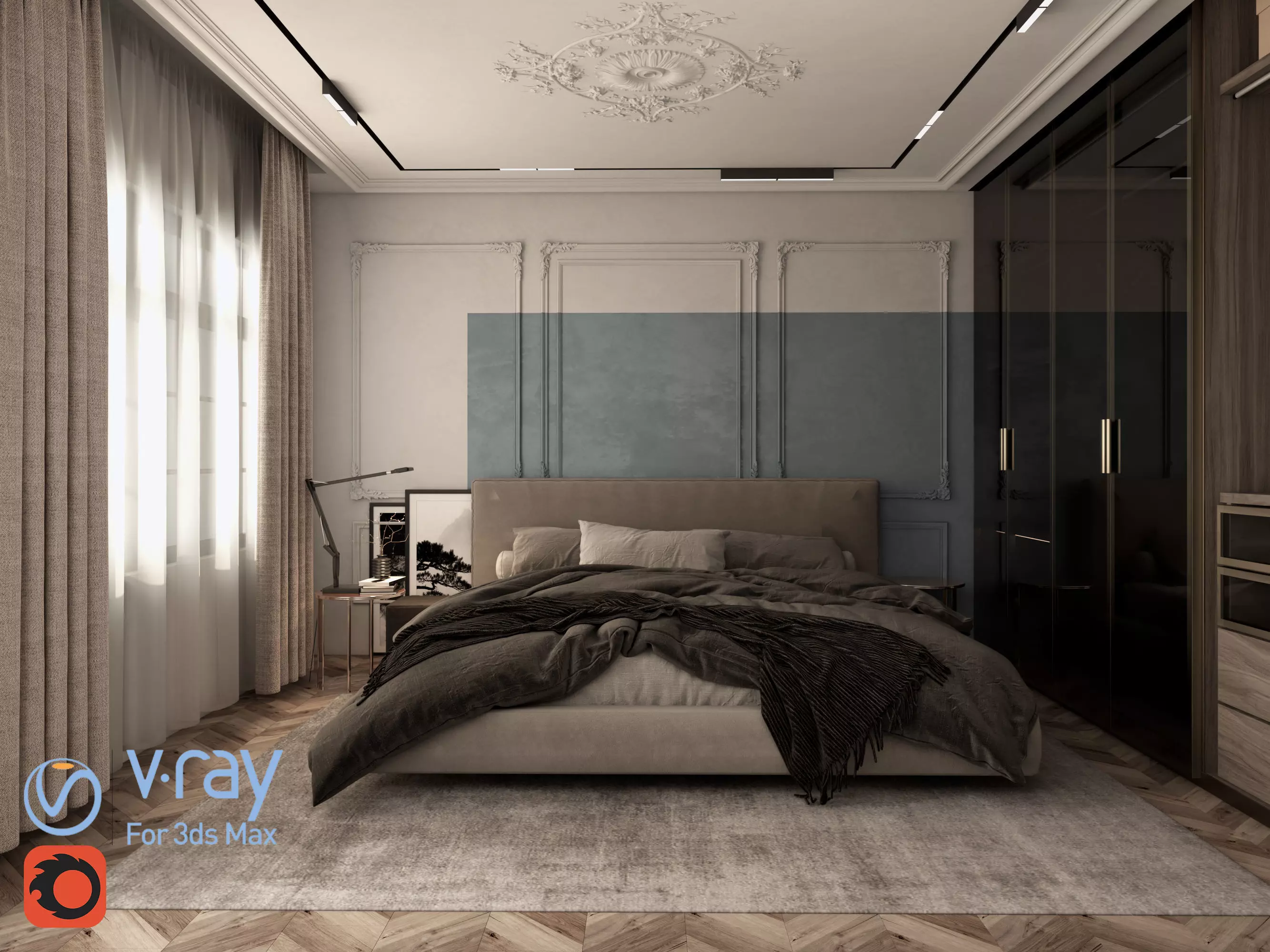 Neo Classic Room Style 3D model_0