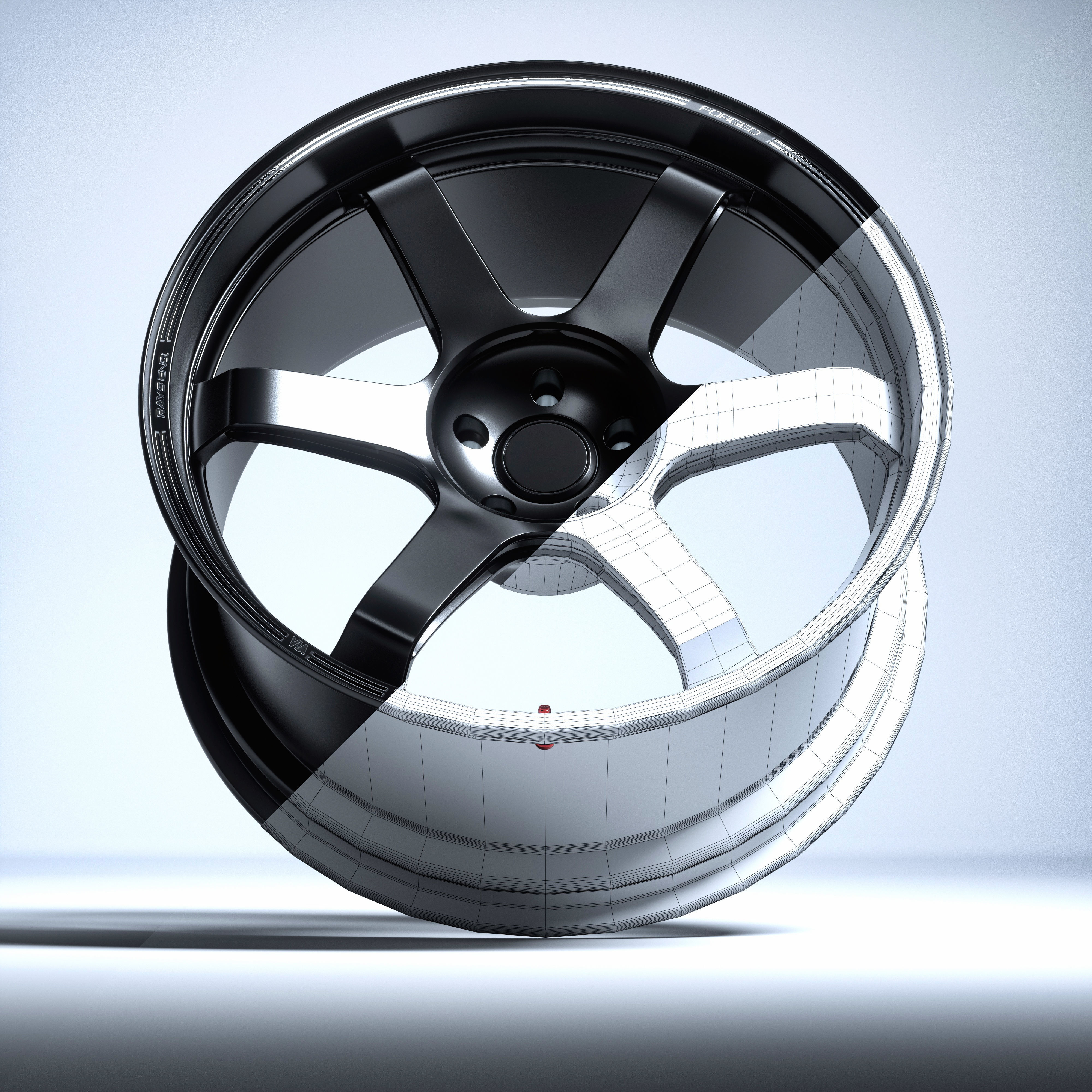 RAYS TE37 Ultra Track Edition II Low-poly 3D model_13