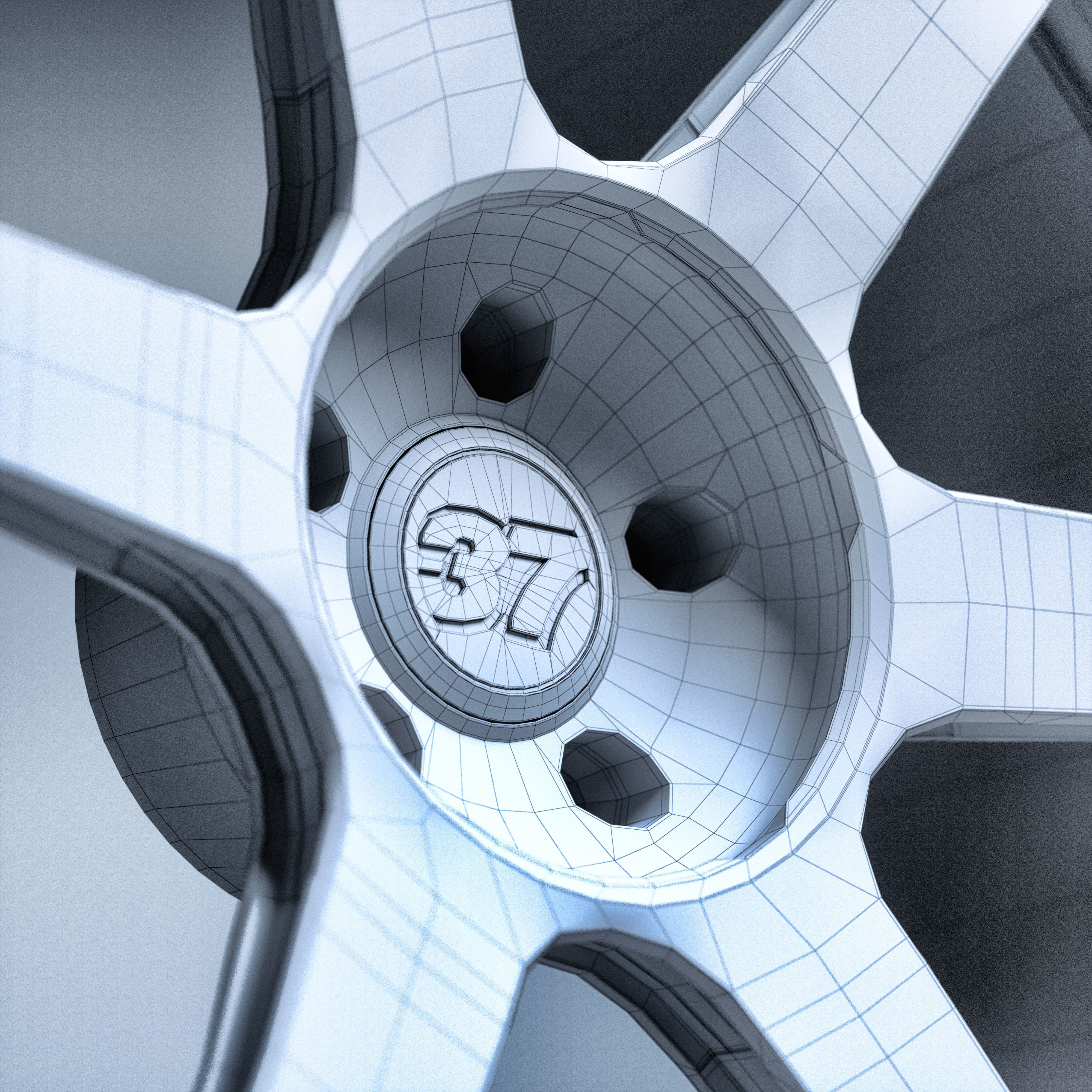 RAYS TE37 Ultra Track Edition II Low-poly 3D model_4