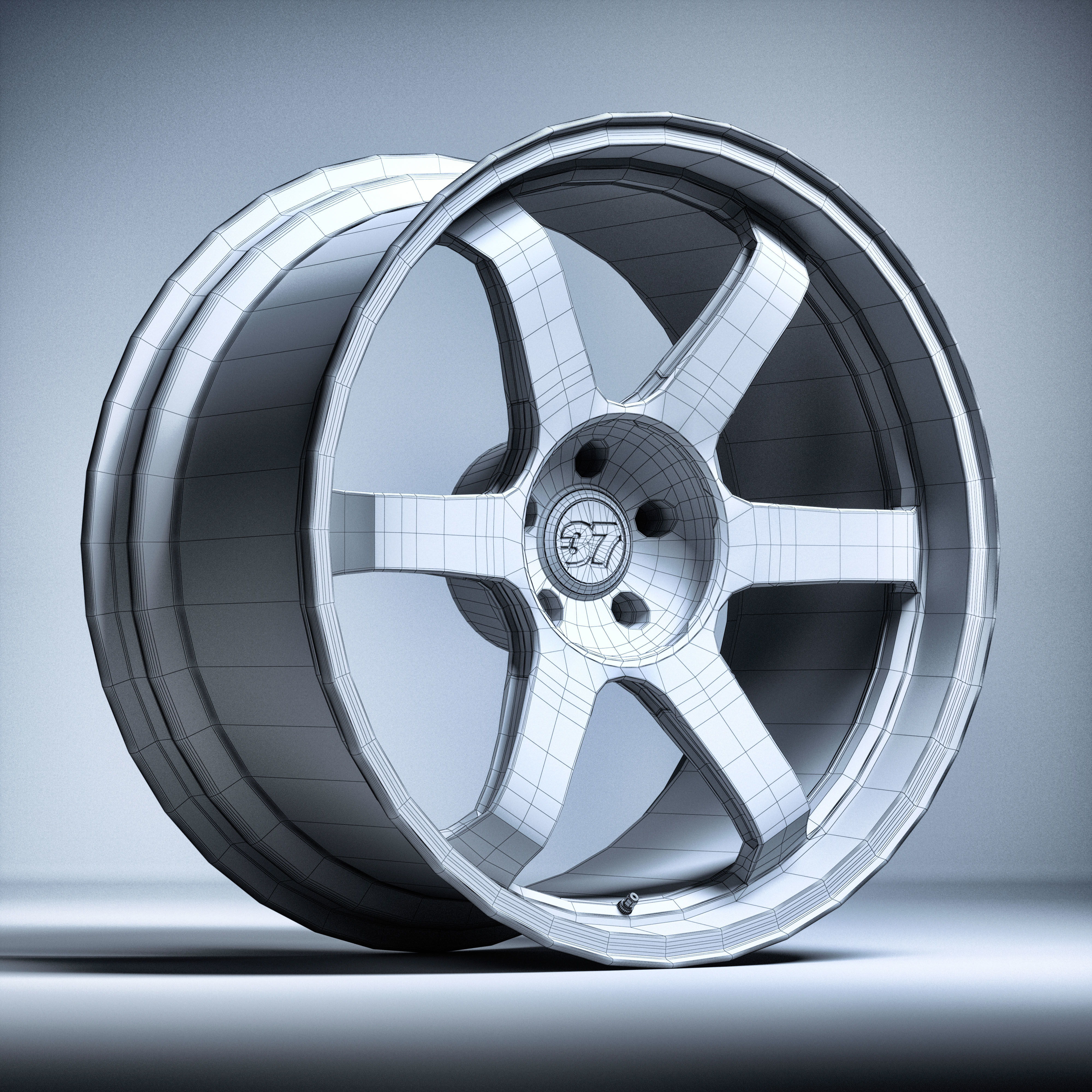 RAYS TE37 Ultra Track Edition II Low-poly 3D model_2