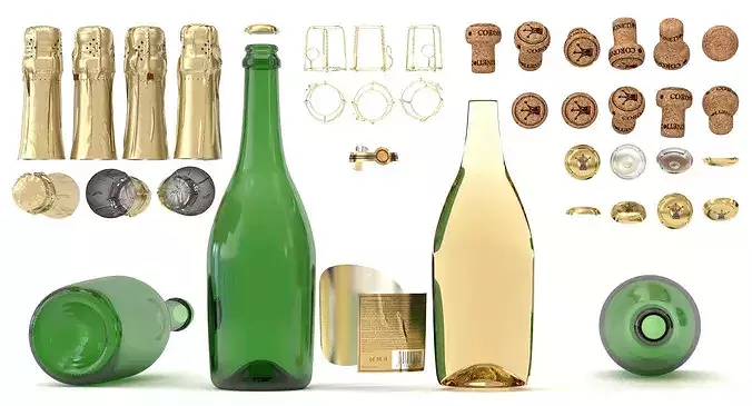 No-name Coroneti Bottle 3D model 7