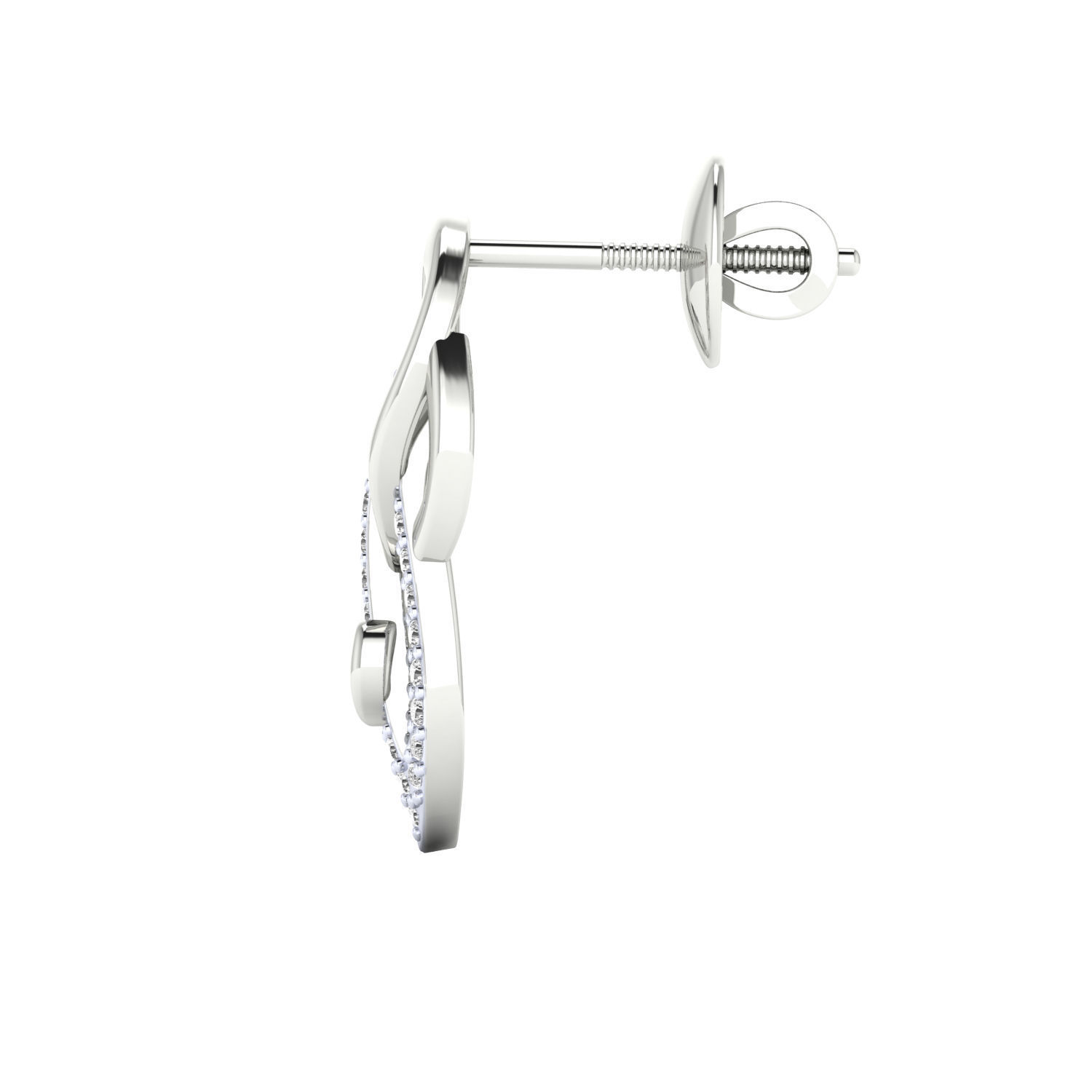 Women earrings 3dm render detail 3D print model 3D print model_9