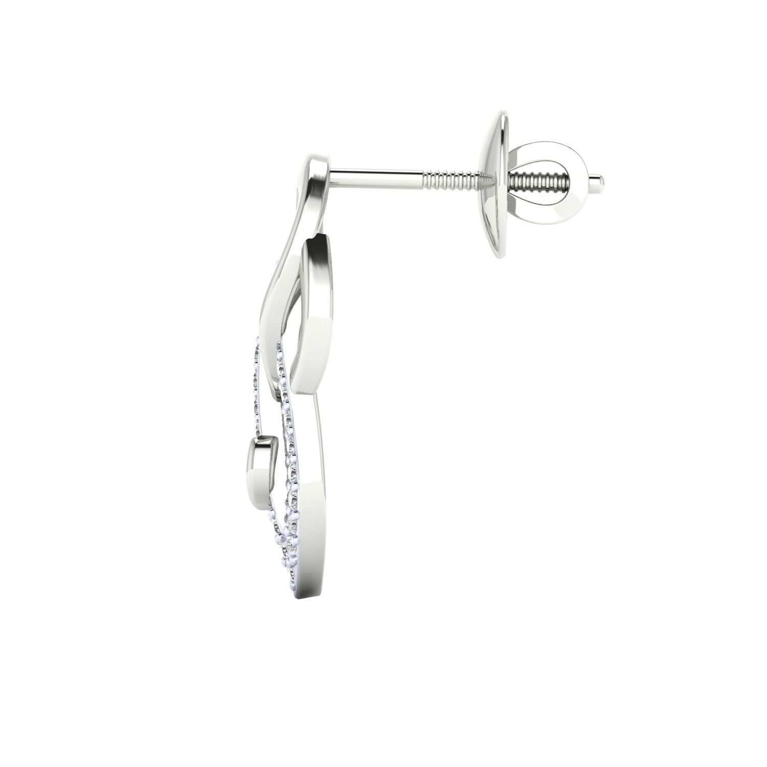 Women earrings 3dm render detail 3D print model 3D print model_10