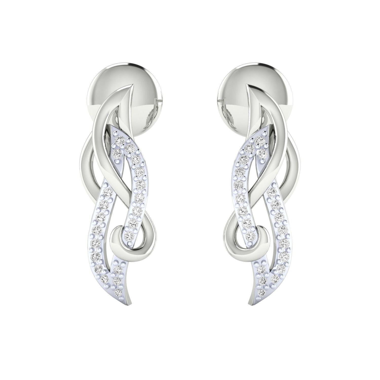 Women earrings 3dm render detail 3D print model 3D print model_12