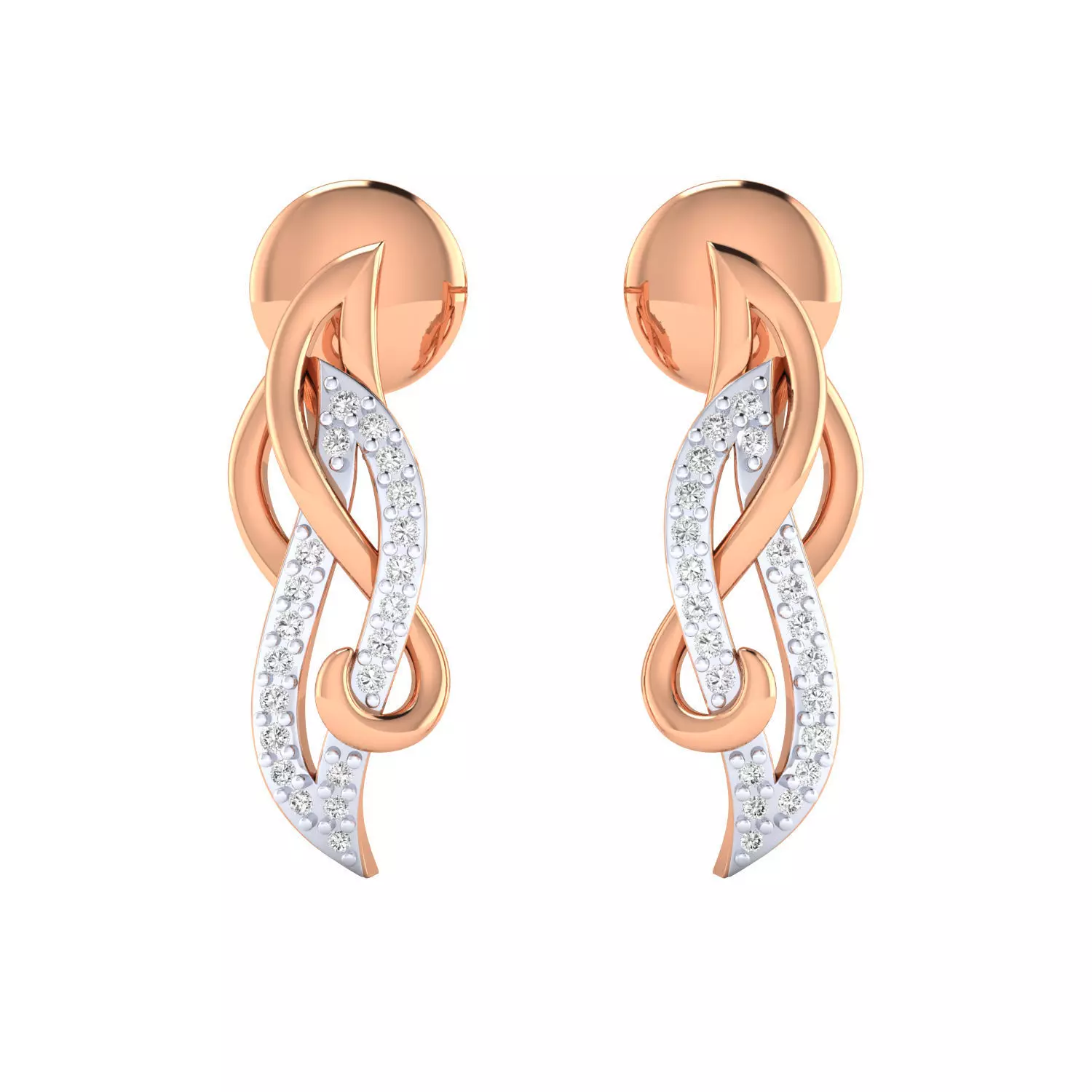 Women earrings 3dm render detail 3D print model 3D print model_0