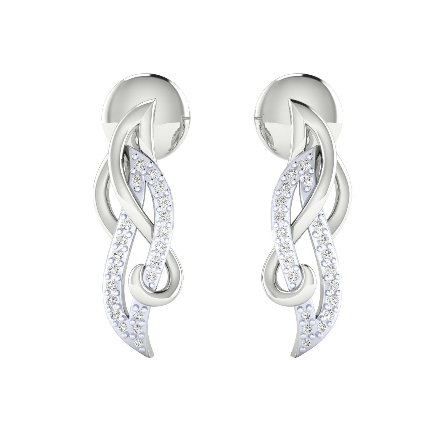 Women earrings 3dm render detail 3D print model 3D print model_11