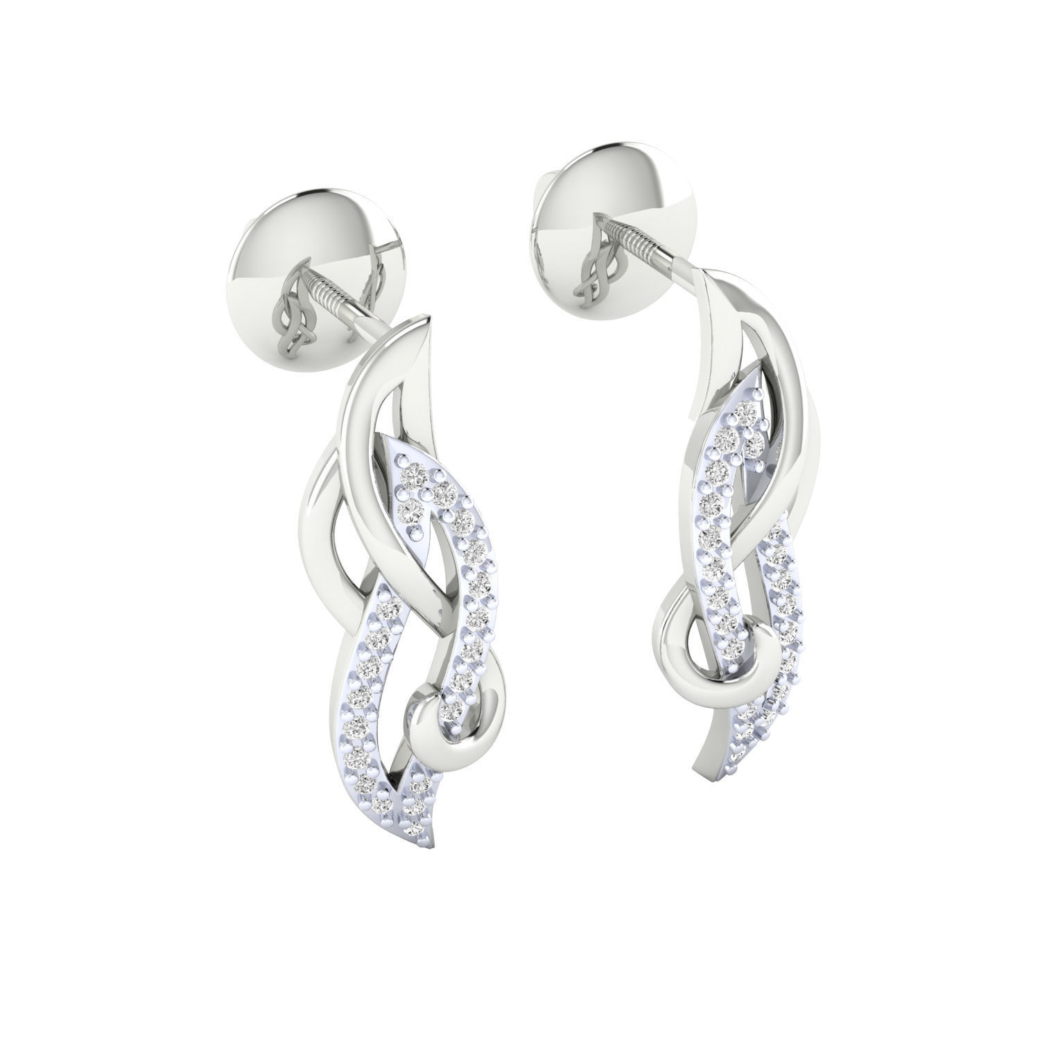 Women earrings 3dm render detail 3D print model 3D print model_7