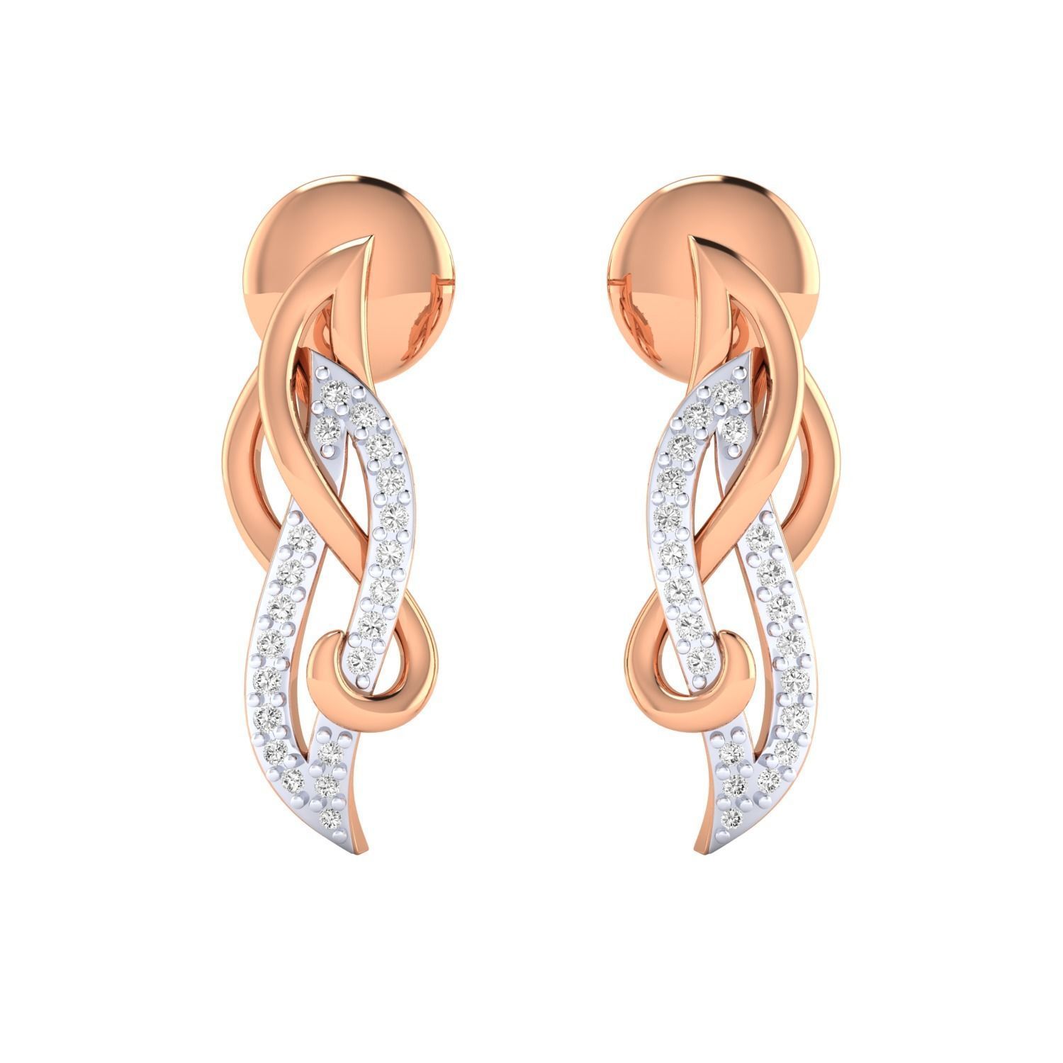 Women earrings 3dm render detail 3D print model 3D print model_5