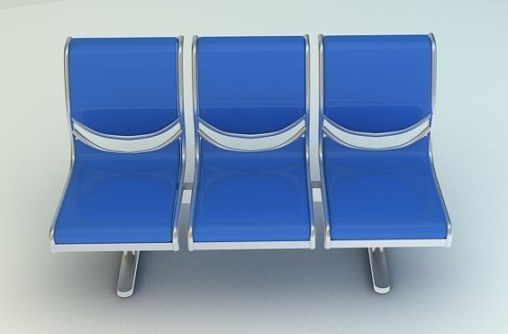 Airport Seat 3D model_1