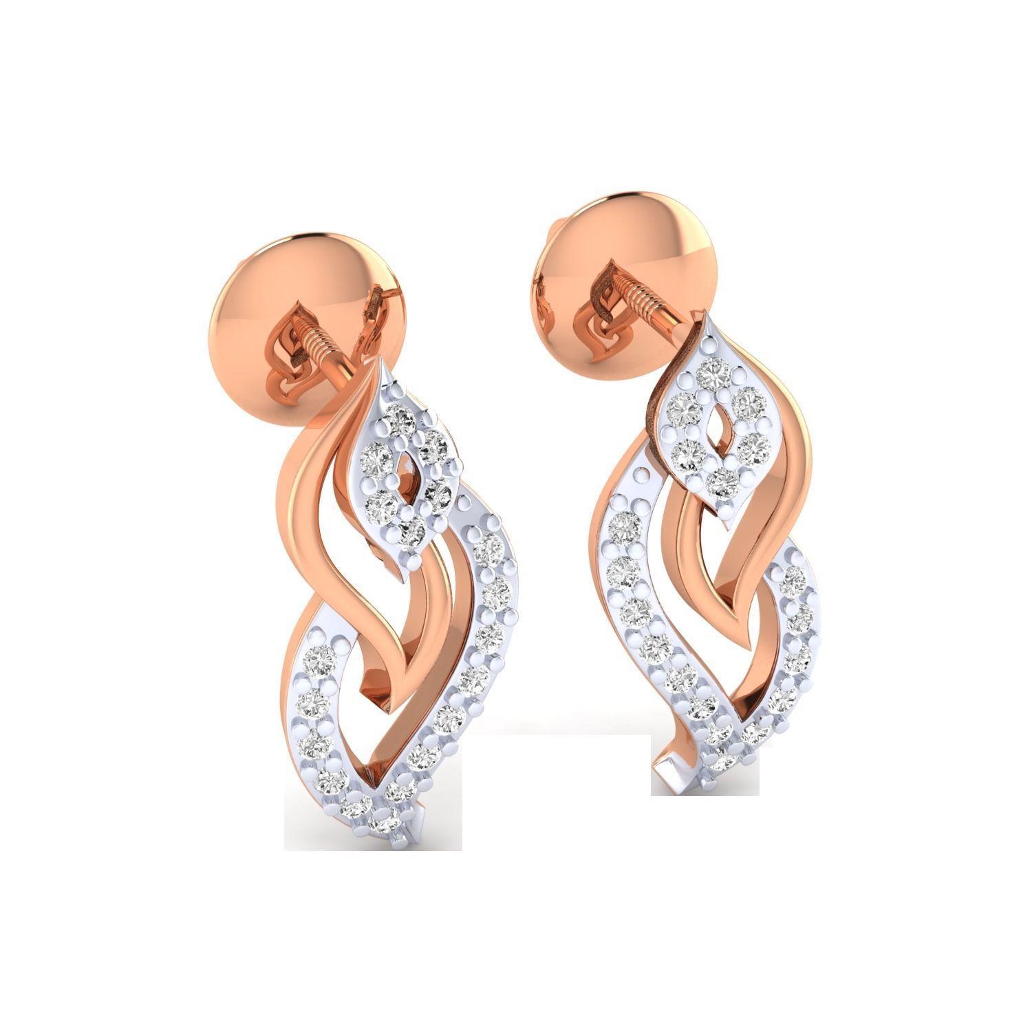 Women earrings 3dm render detail 3D print model 3D print model_3