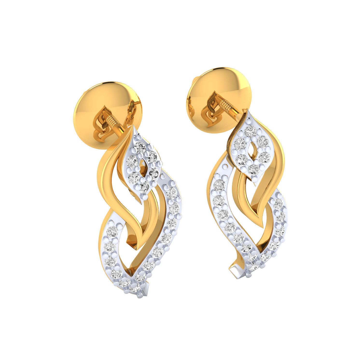 Women earrings 3dm render detail 3D print model 3D print model_6