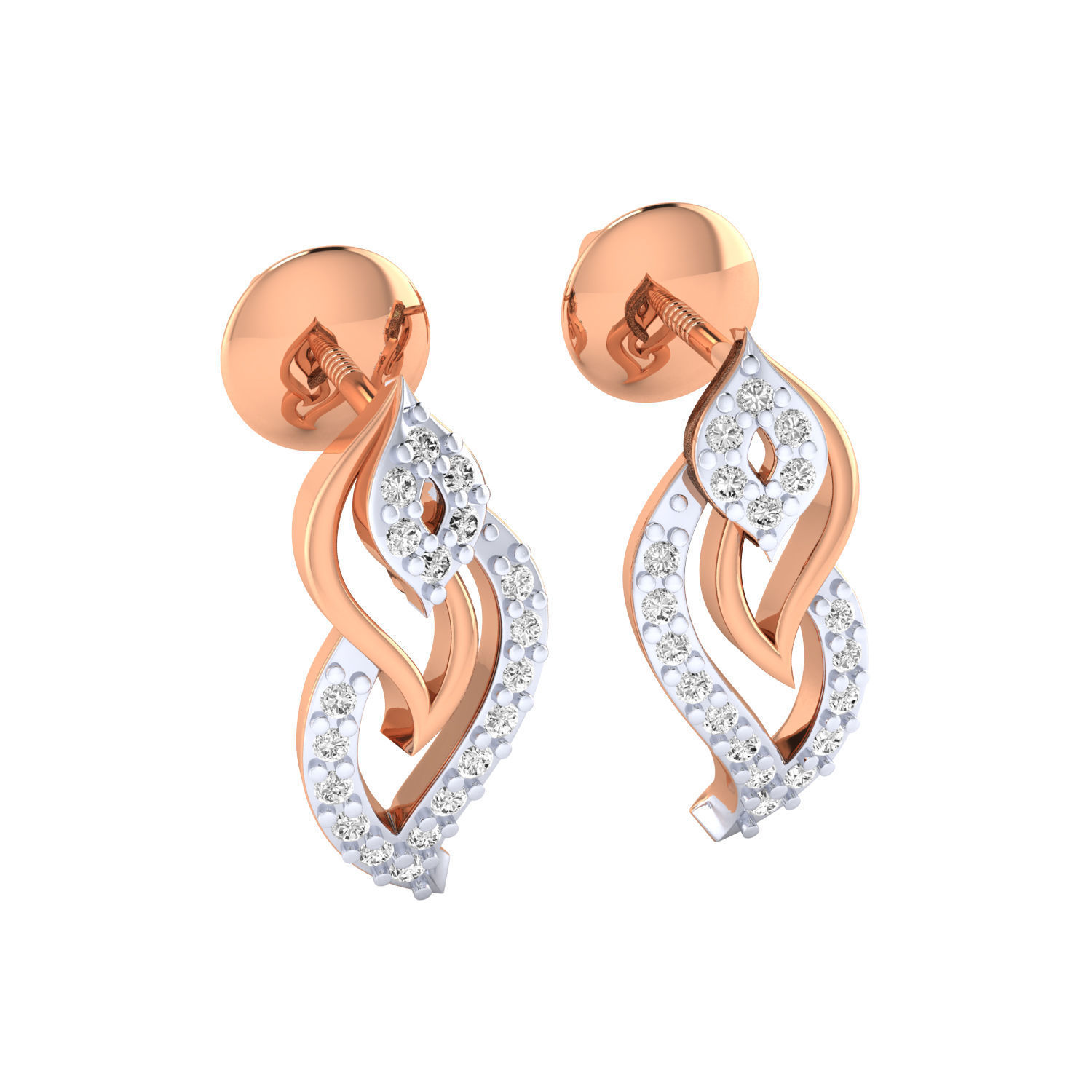 Women earrings 3dm render detail 3D print model 3D print model_2