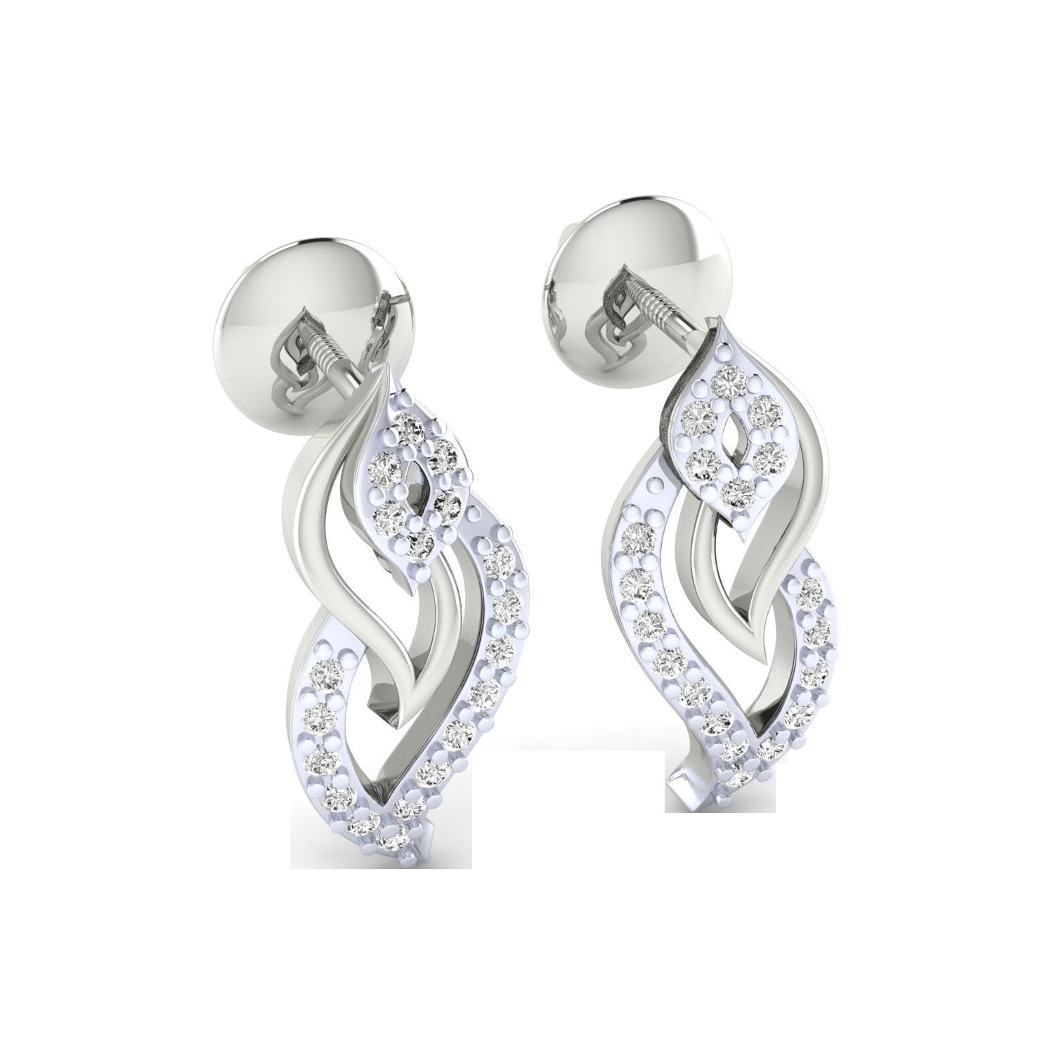 Women earrings 3dm render detail 3D print model 3D print model_5