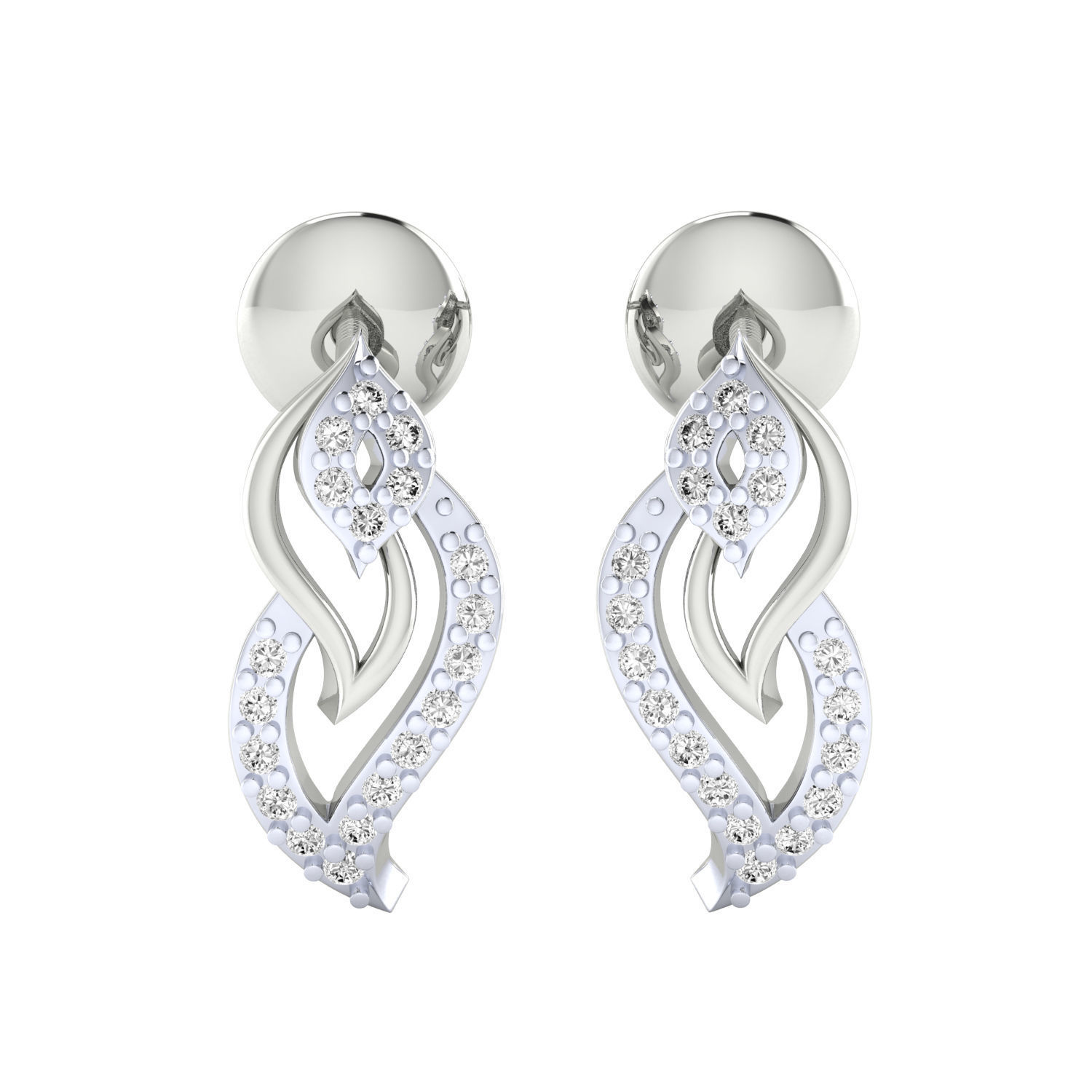 Women earrings 3dm render detail 3D print model 3D print model_1