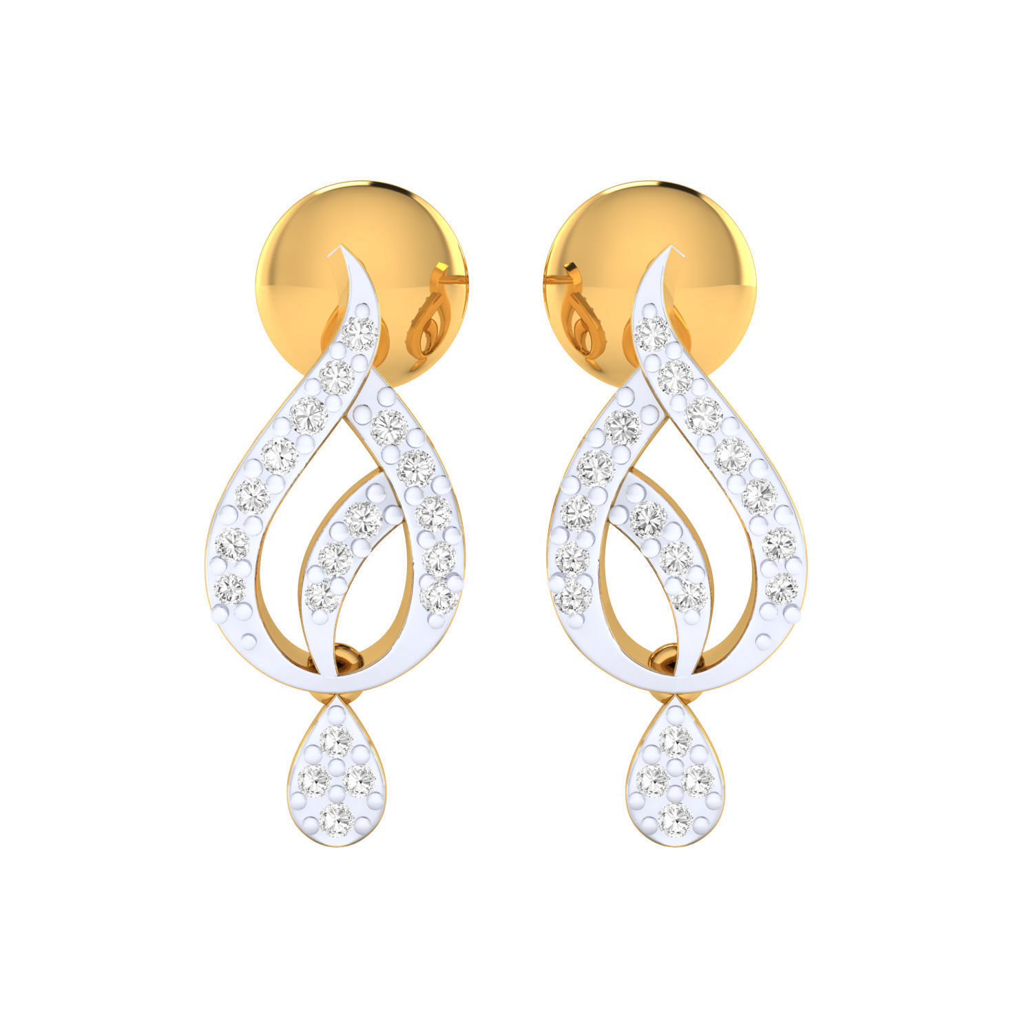 Women earrings 3dm render detail 3D print model 3D print model_17