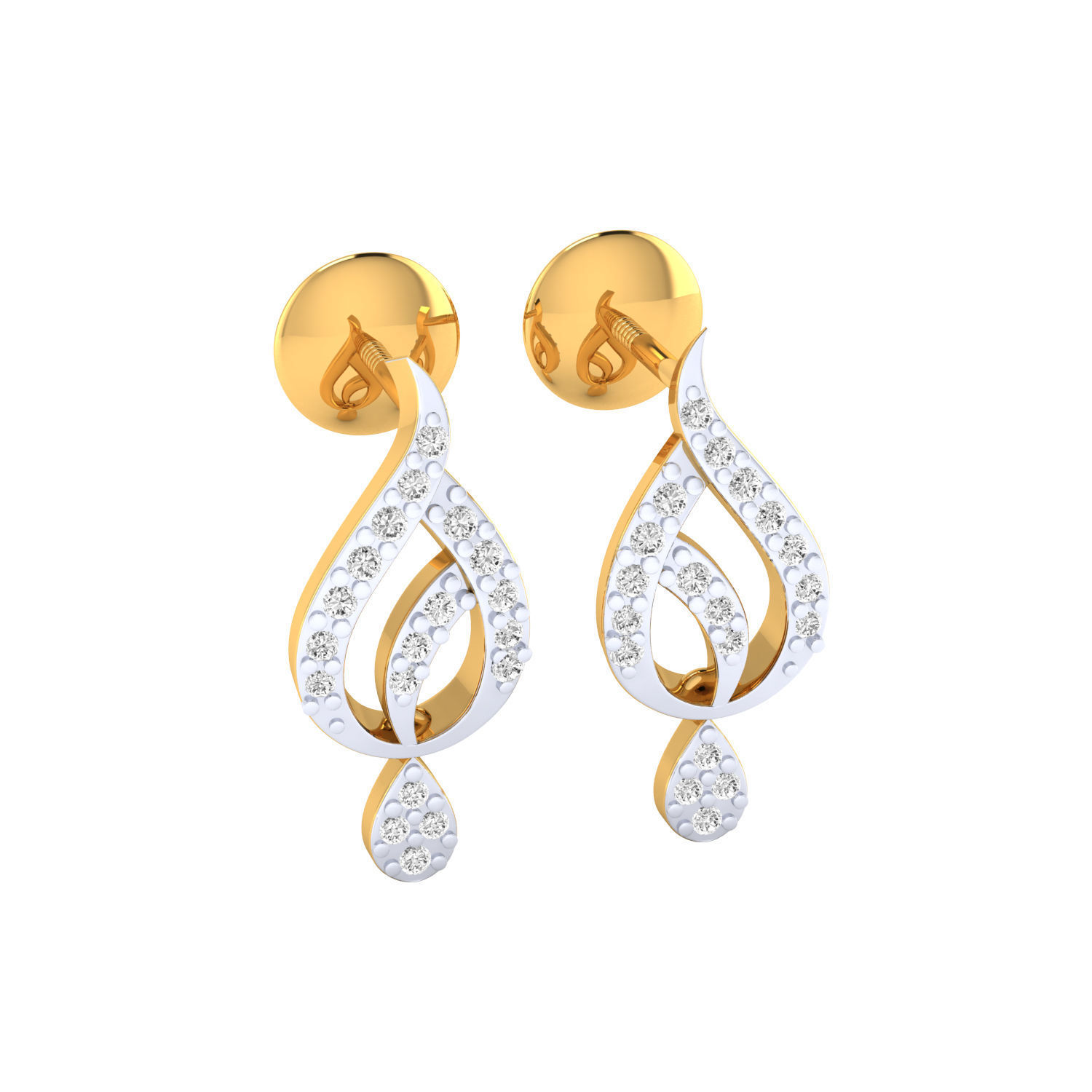 Women earrings 3dm render detail 3D print model 3D print model_6