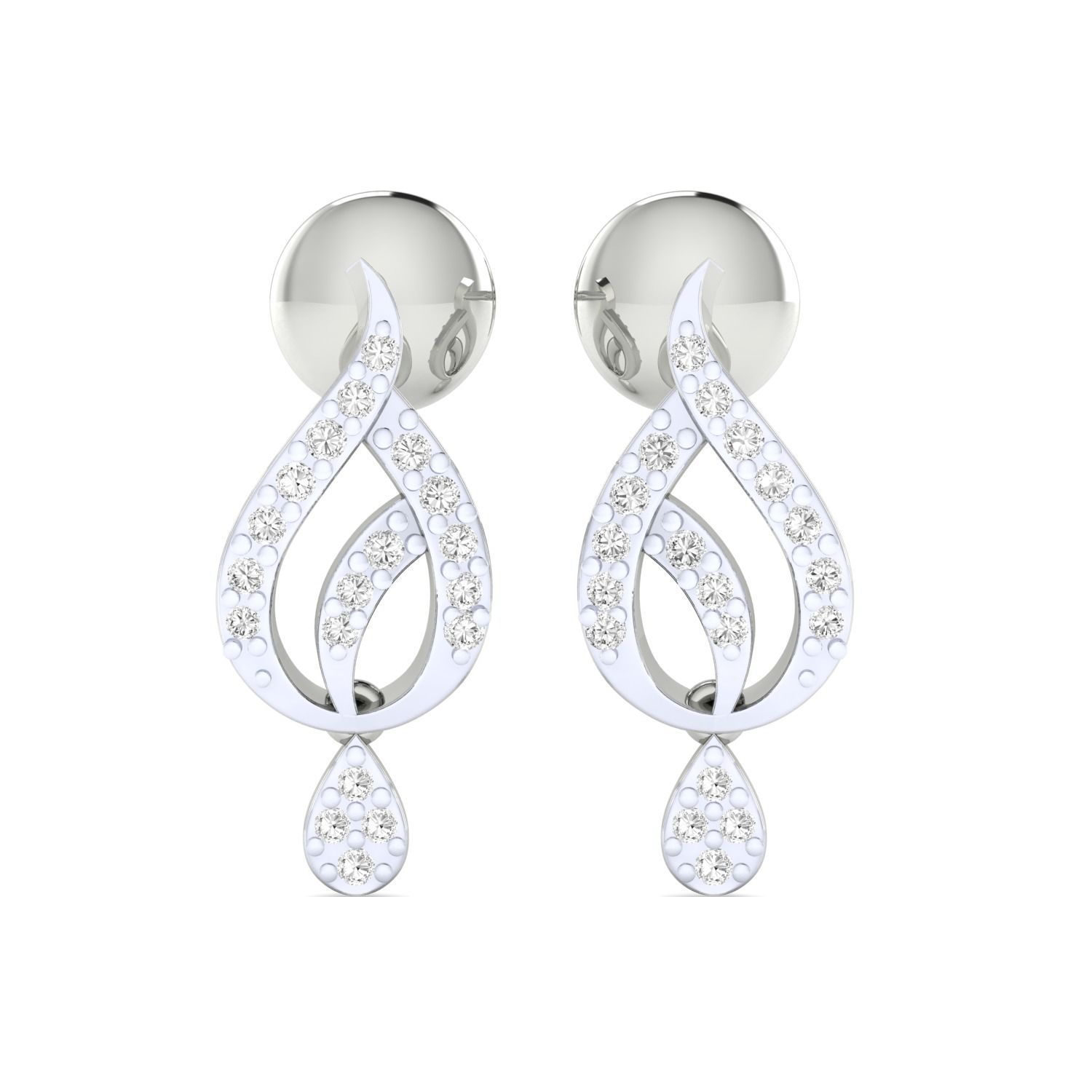 Women earrings 3dm render detail 3D print model 3D print model_16