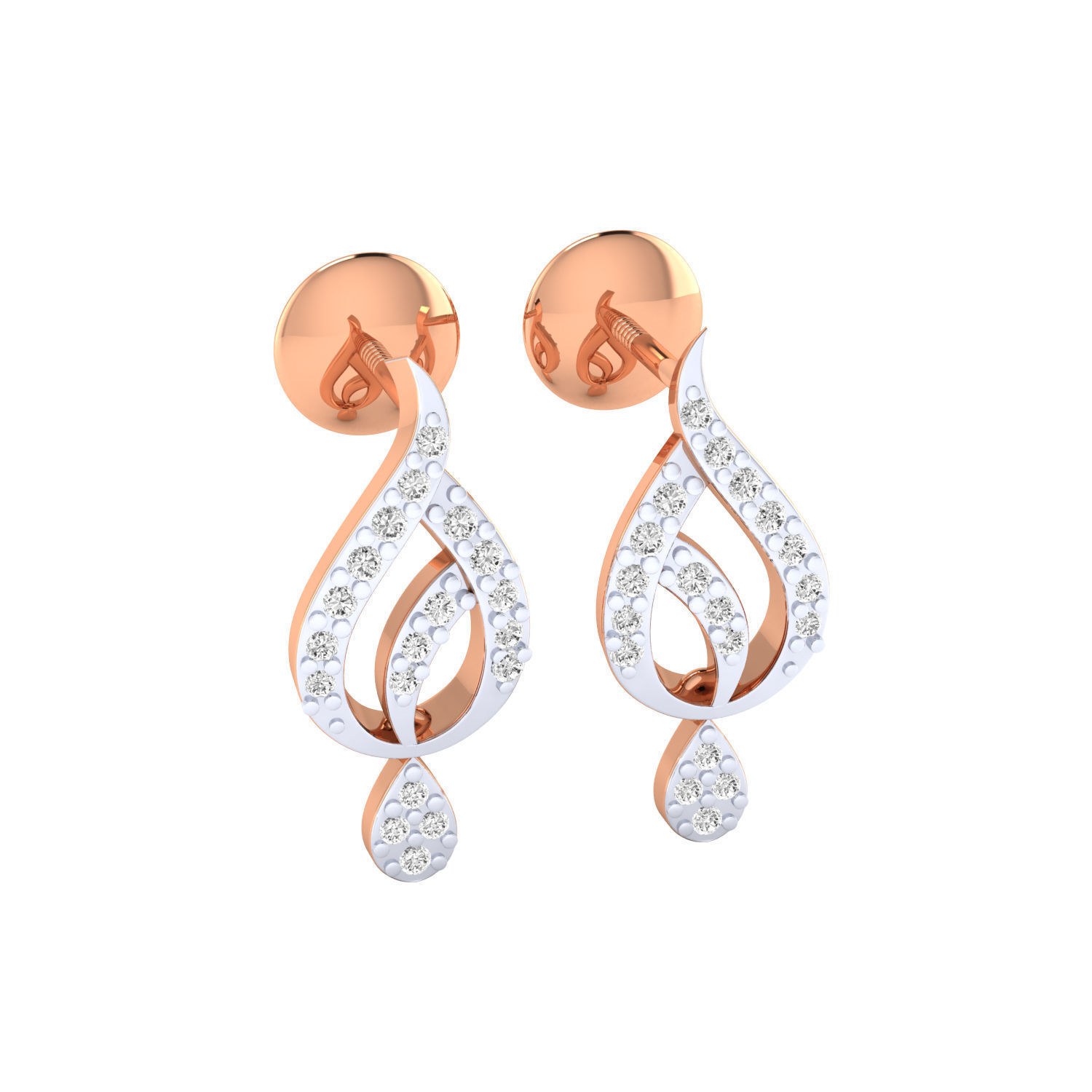 Women earrings 3dm render detail 3D print model 3D print model_2