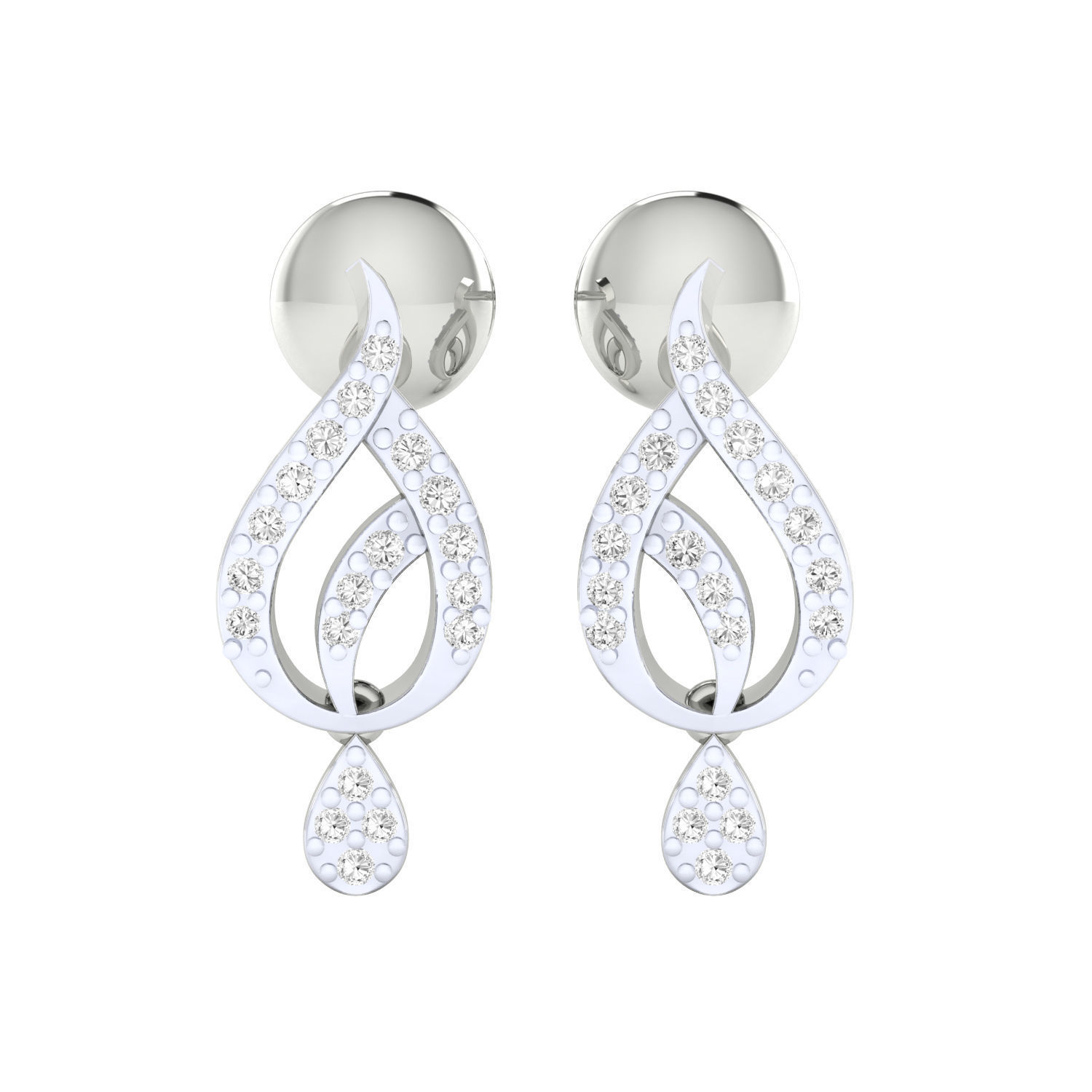 Women earrings 3dm render detail 3D print model 3D print model_1