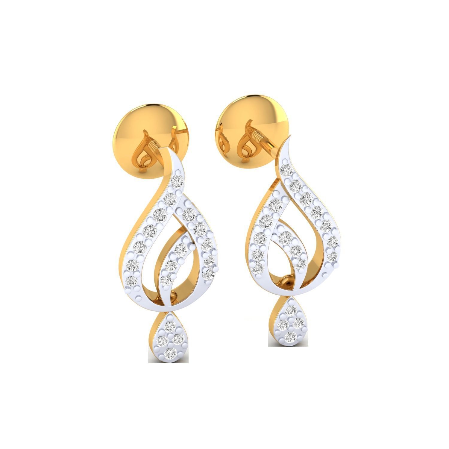 Women earrings 3dm render detail 3D print model 3D print model_7
