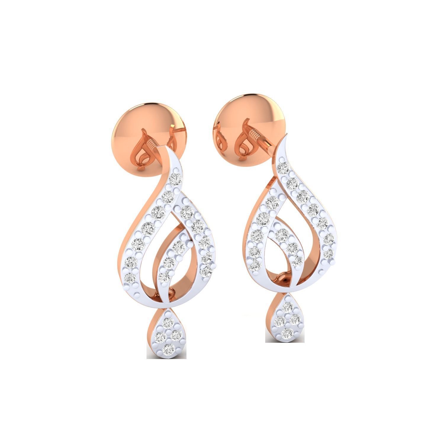 Women earrings 3dm render detail 3D print model 3D print model_3