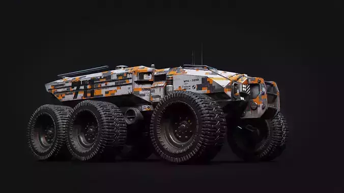 Technical Vehicle up to 8K Textures transporter Source Files