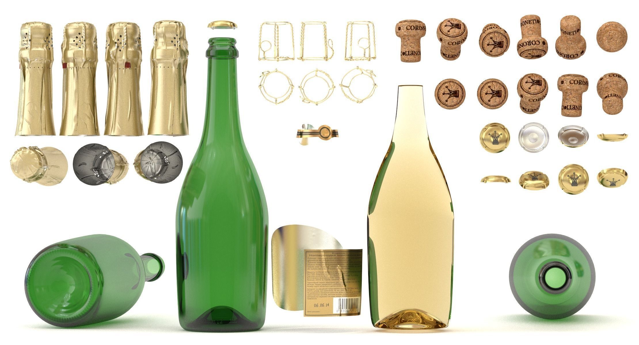 No-name Coroneti Champagne 3D model_10