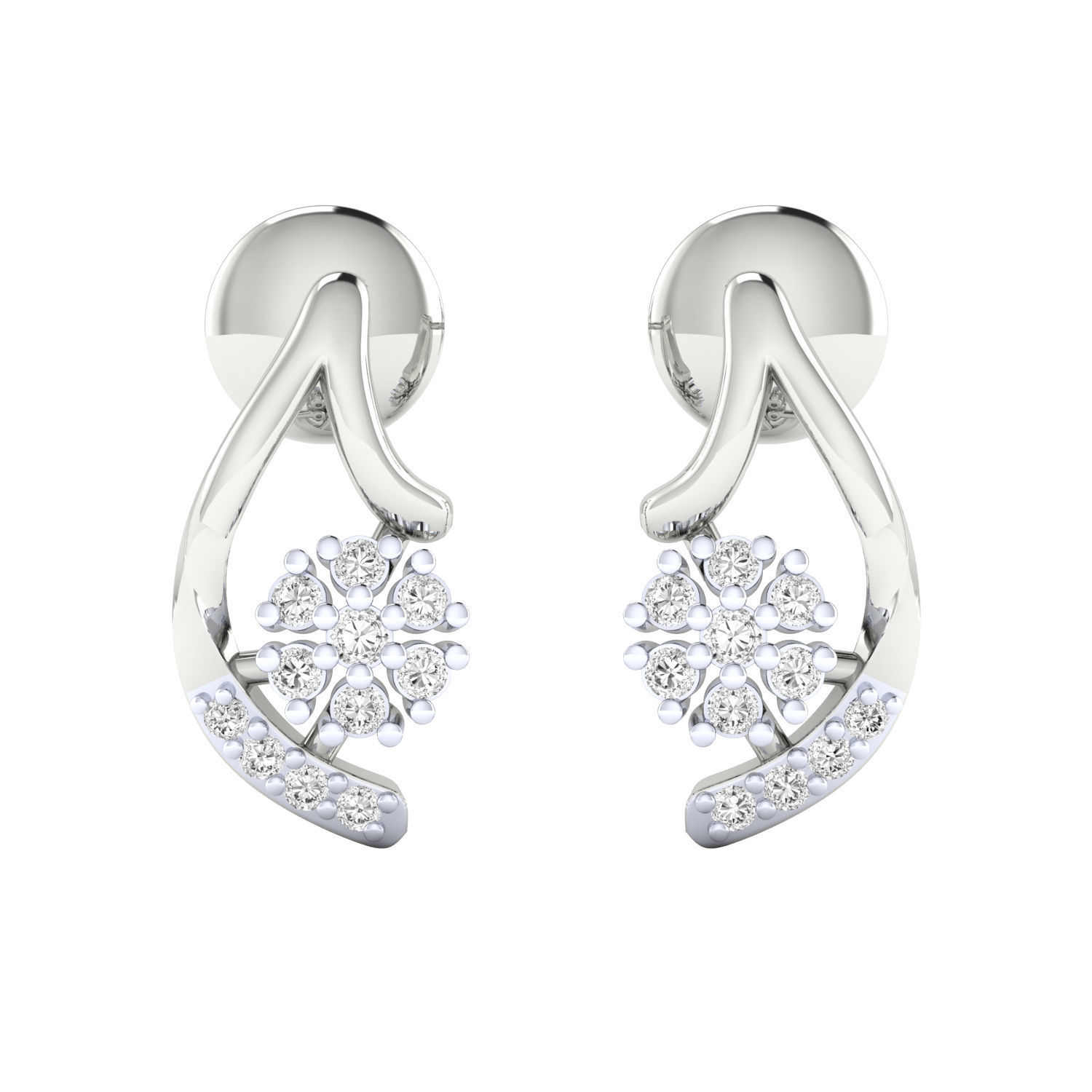 Women earrings 3dm render detail 3D print model 3D print model_11