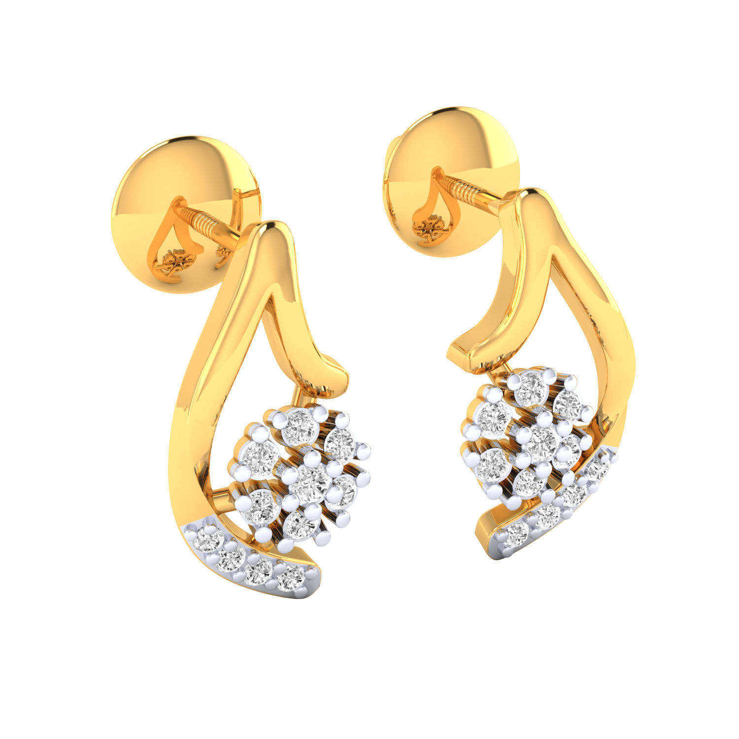 Women earrings 3dm render detail 3D print model 3D print model_13