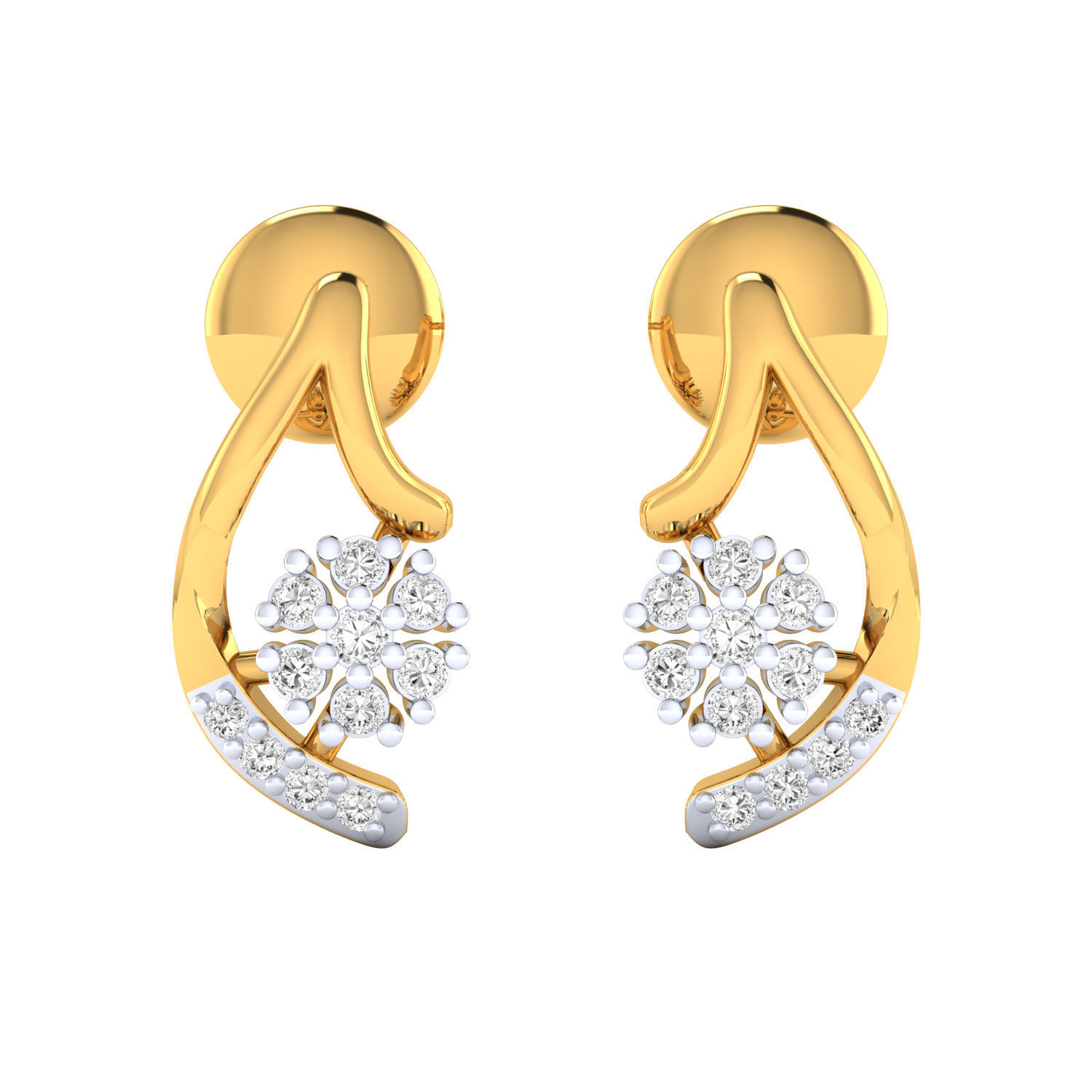 Women earrings 3dm render detail 3D print model 3D print model_17