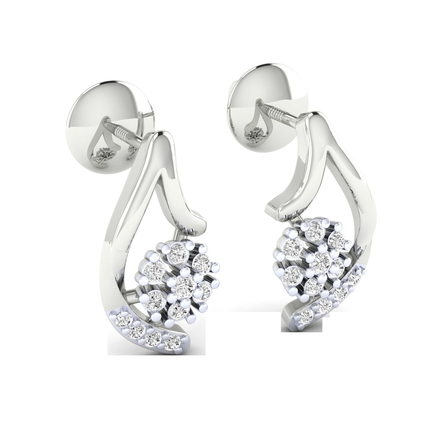 Women earrings 3dm render detail 3D print model 3D print model_8