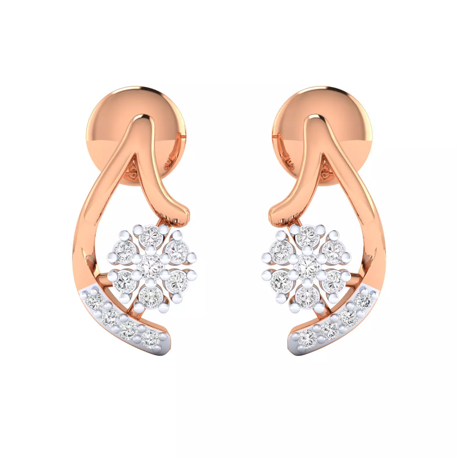 Women earrings 3dm render detail 3D print model 3D print model_0