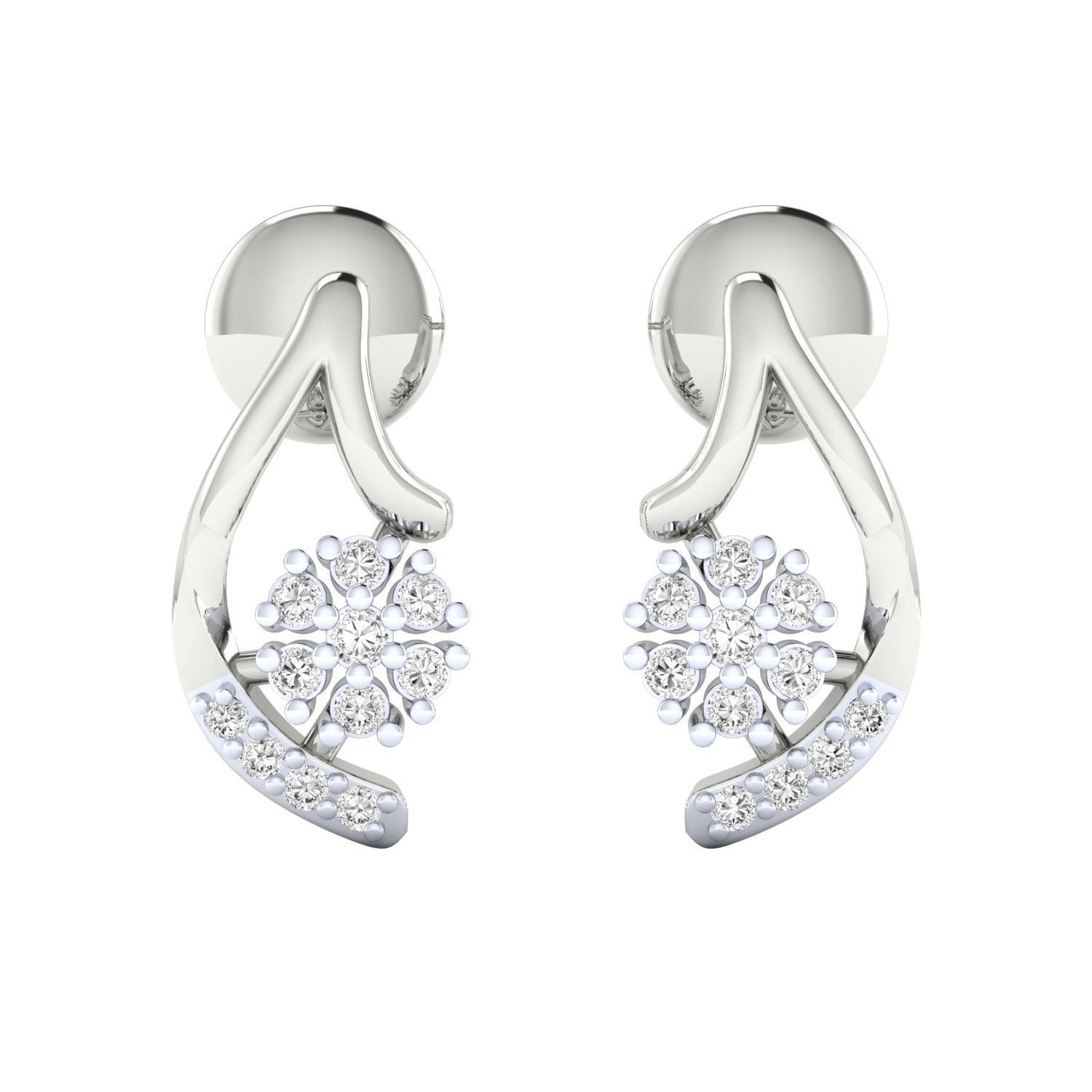 Women earrings 3dm render detail 3D print model 3D print model_12